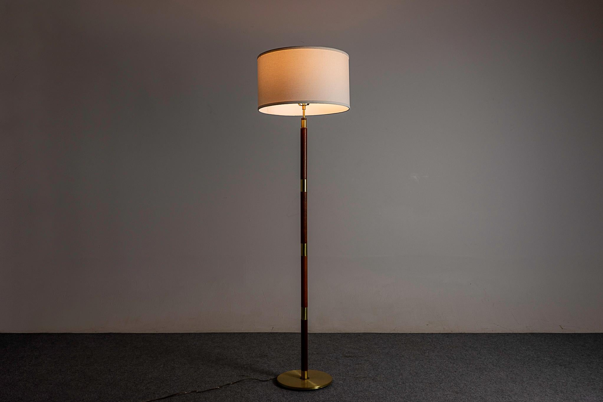 Danish Teak & Metal Telescopic Floor Lamp 5