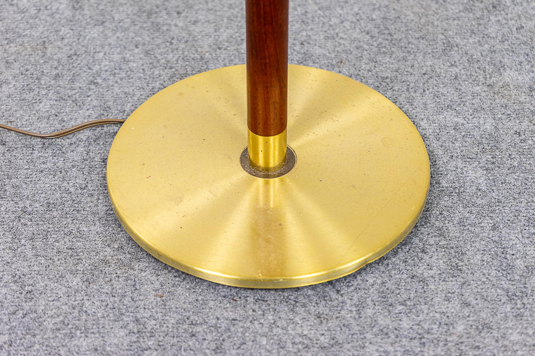 Danish Teak & Metal Telescopic Floor Lamp 1