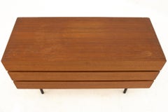 Danish Teak Mid Century 3-Drawer Nightstand
