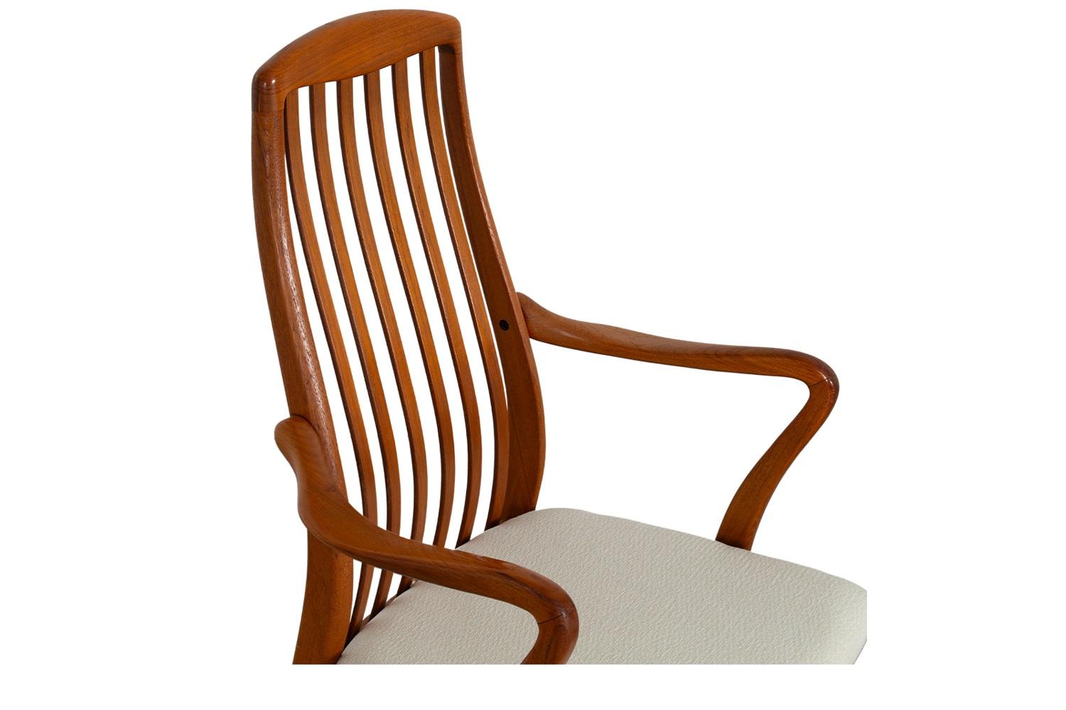 Set di 6 sedie da pranzo in teak danese di metà secolo in vendita 5