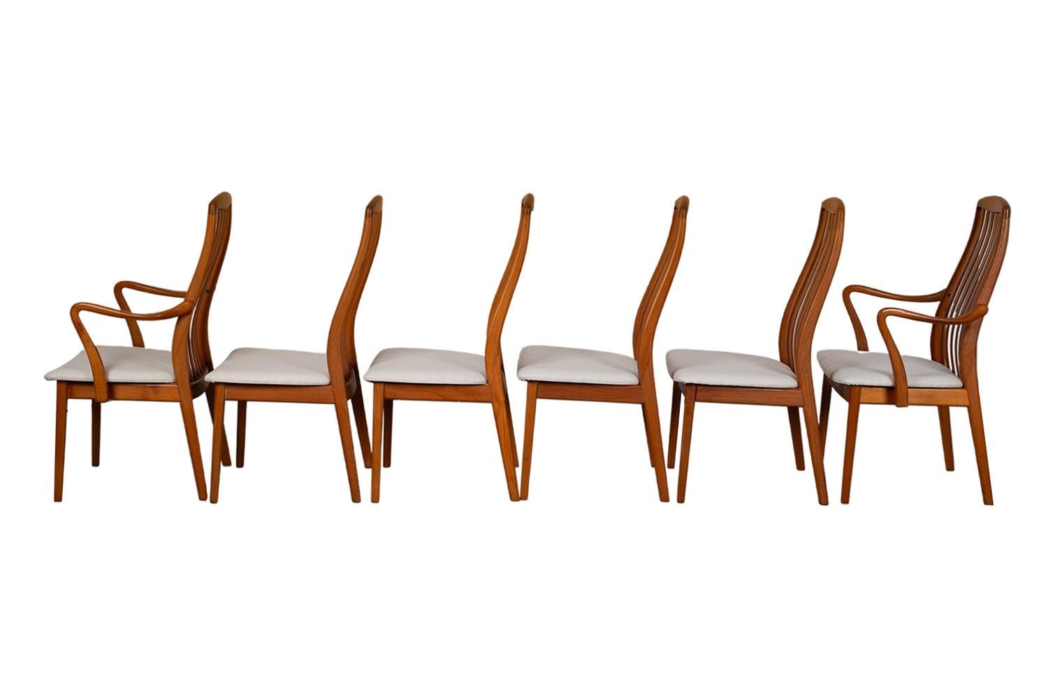 Set di 6 sedie da pranzo in teak danese di metà secolo In condizioni discrete in vendita a Baltimore, MD