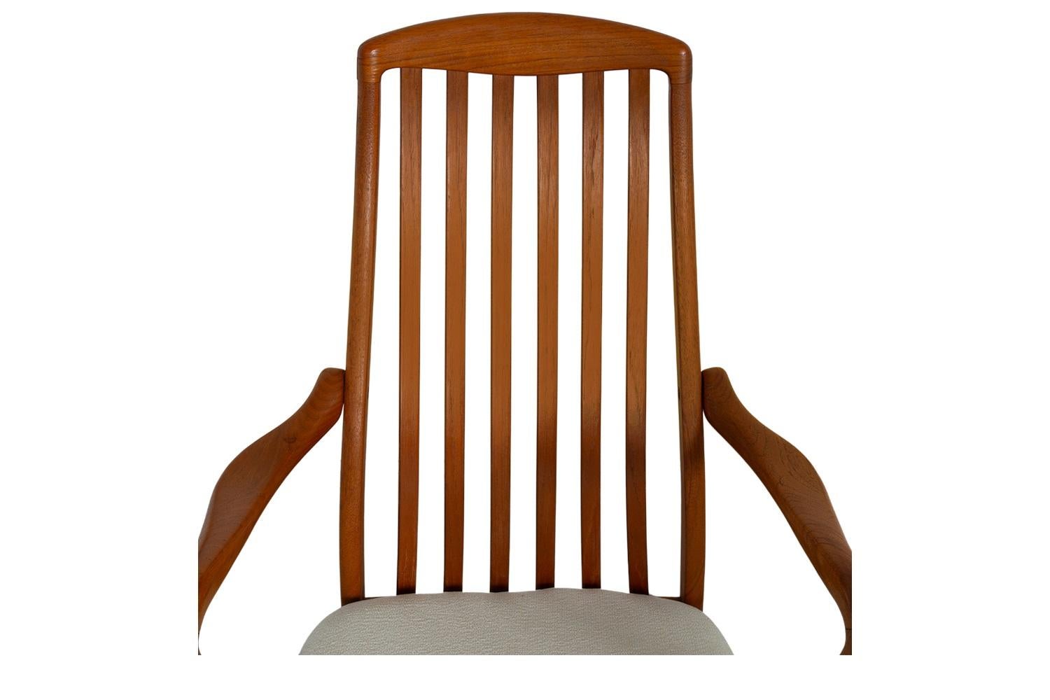 Fine XX secolo Set di 6 sedie da pranzo in teak danese di metà secolo in vendita