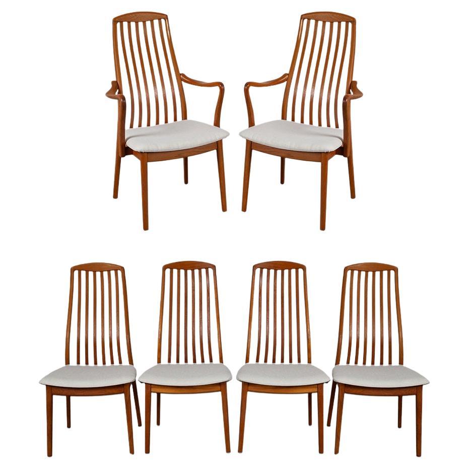 Danish Teak Mid-Century Dining Chairs Set of 6