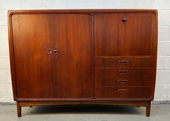 Danish Teak Mid-Century High-Boy Gentleman’s Wardrobe