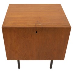 Danish Teak Mid Century Key Holder Nightstand