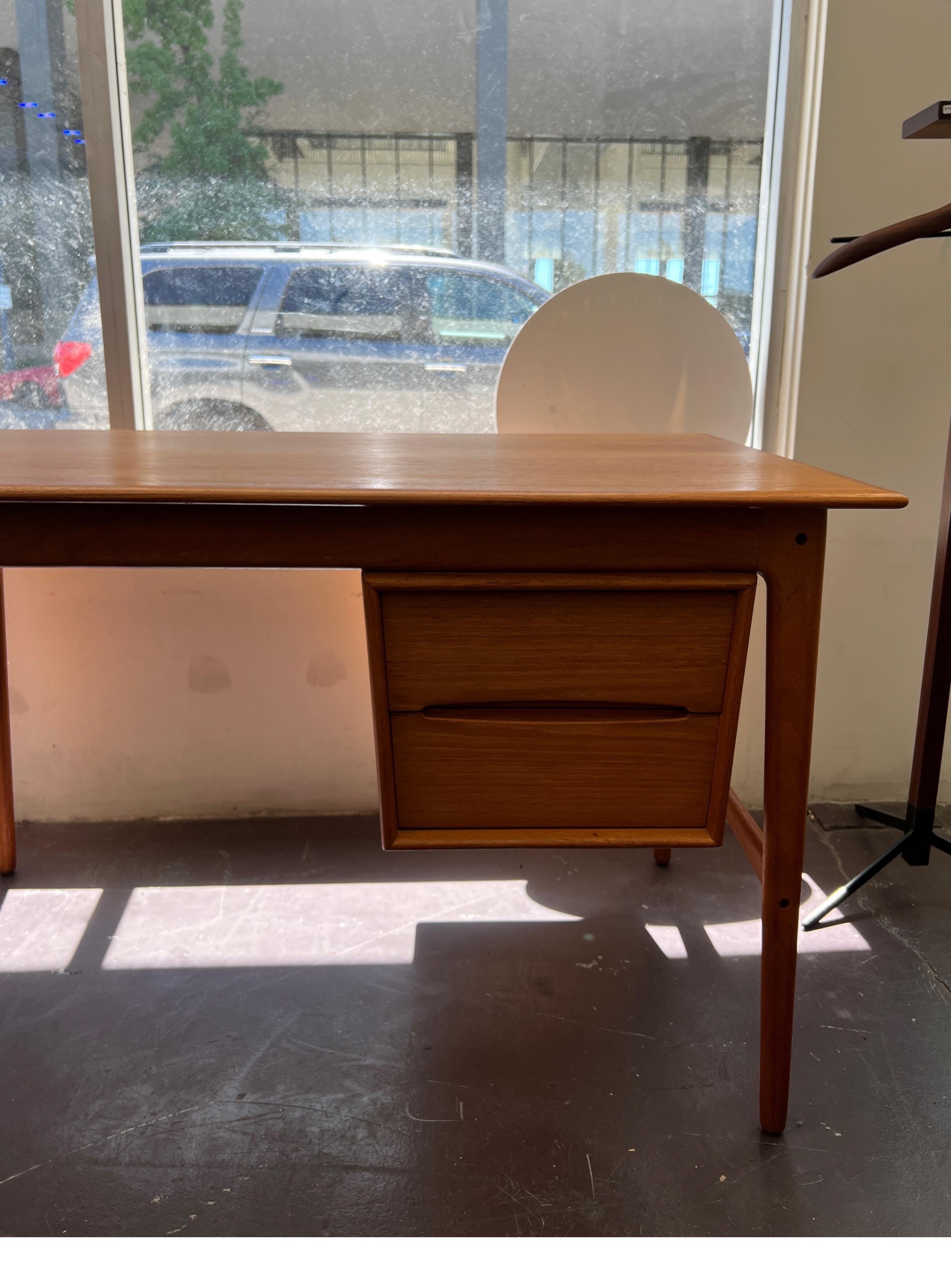 Danish Teak Mid Century Modern Desk Drop Leaf Home Office Photo Inspiration