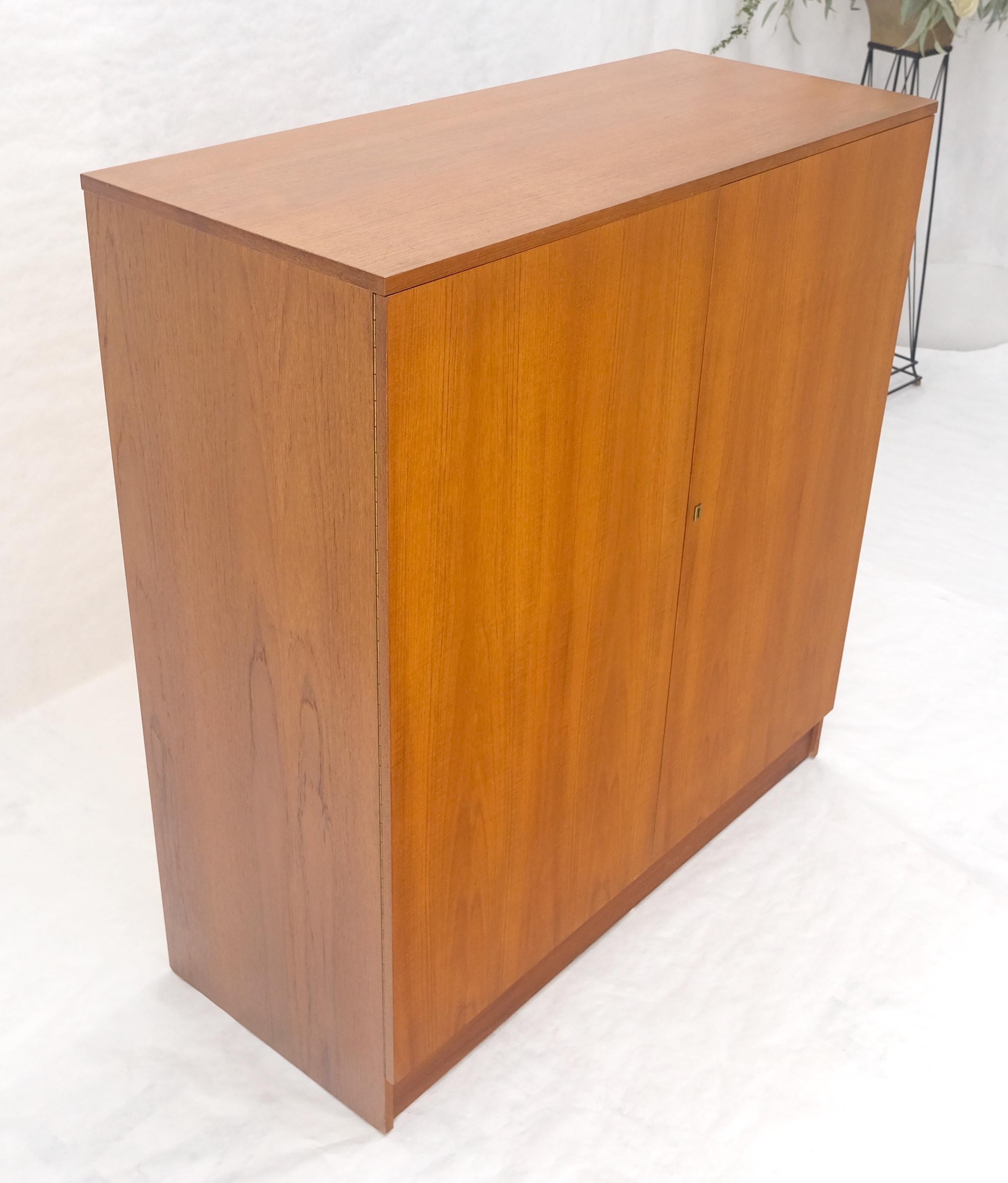 Danish Teak Mid Century Modern Drop Front Secretary Box Desk Cabinet MINT For Sale 5