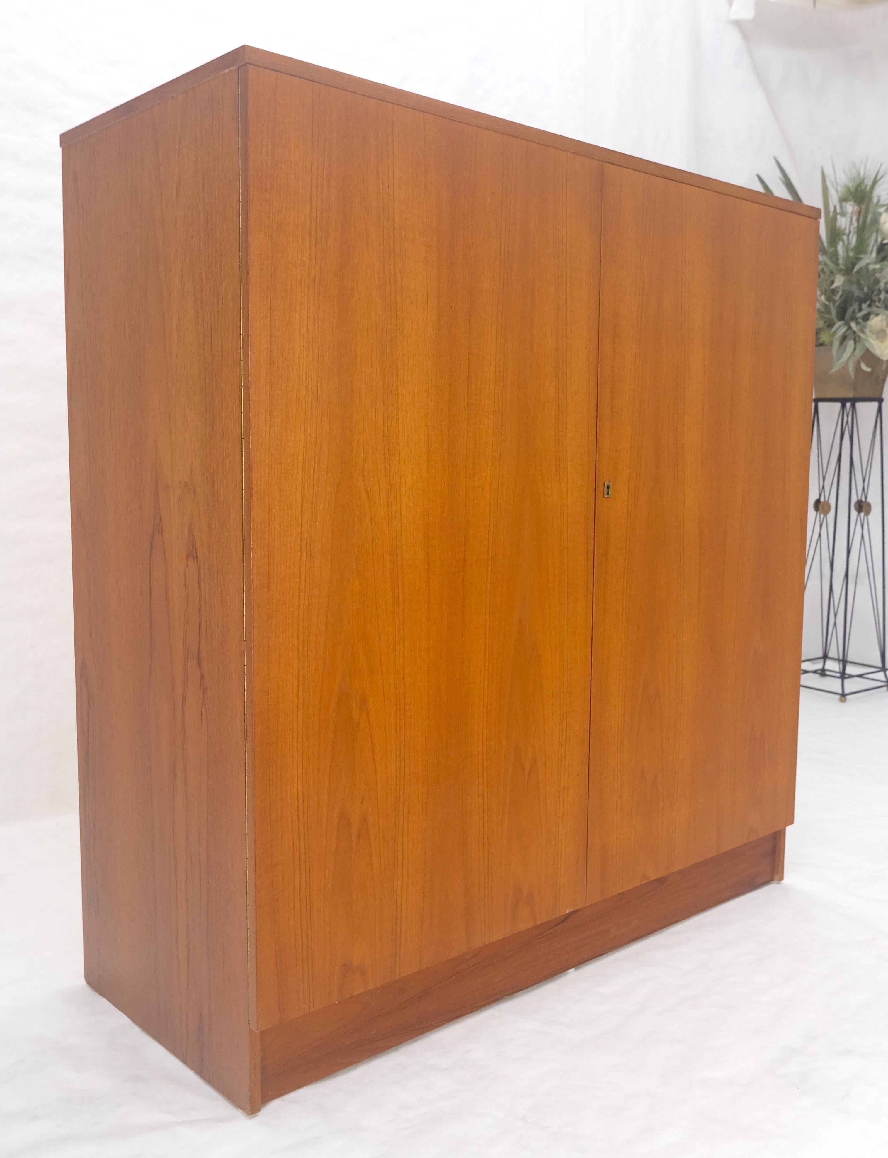 Danish Teak Mid Century Modern Drop Front Secretary Box Desk Cabinet MINT For Sale 6