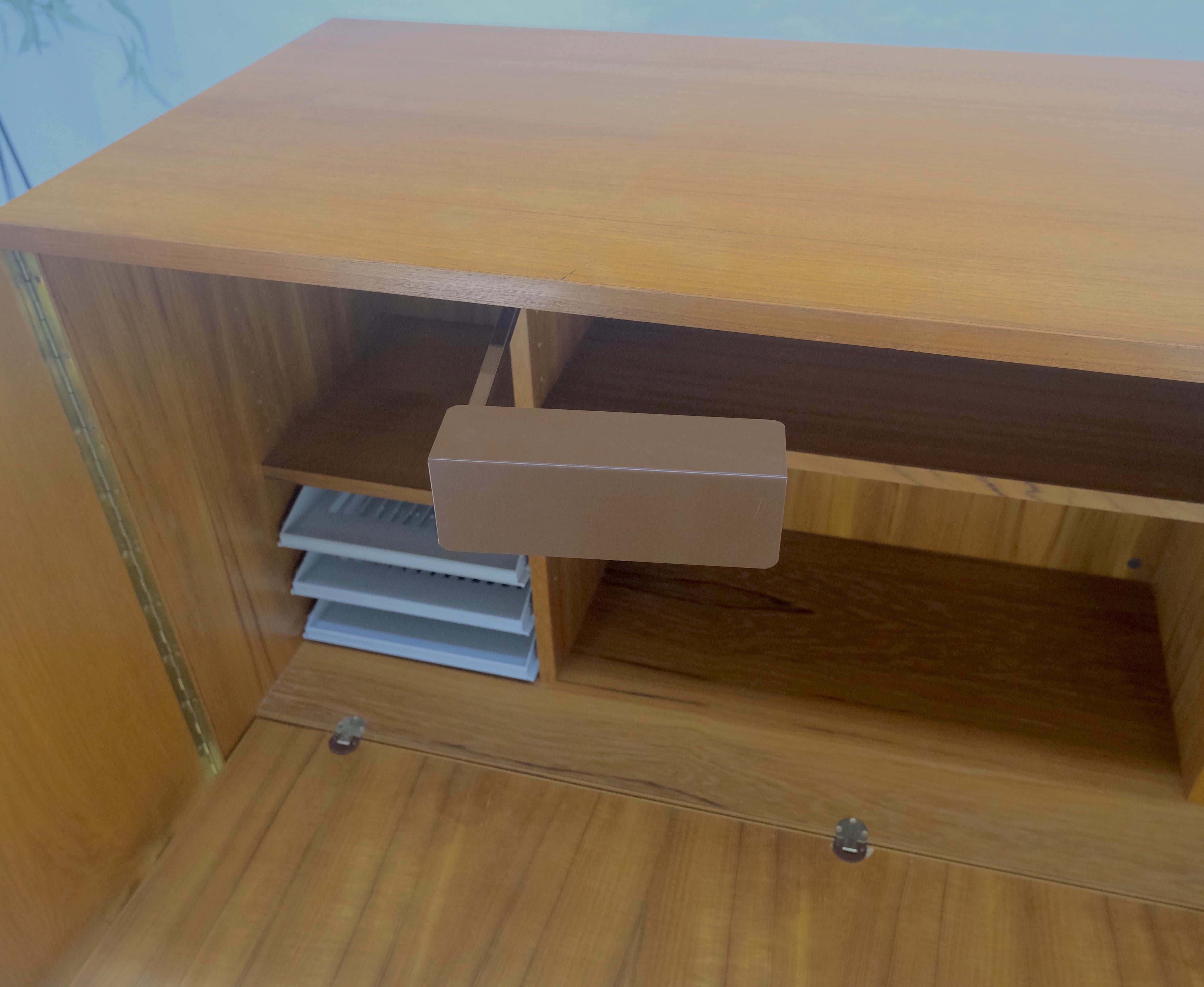 Danish Teak Mid Century Modern Drop Front Secretary Box Desk Cabinet MINT For Sale 8