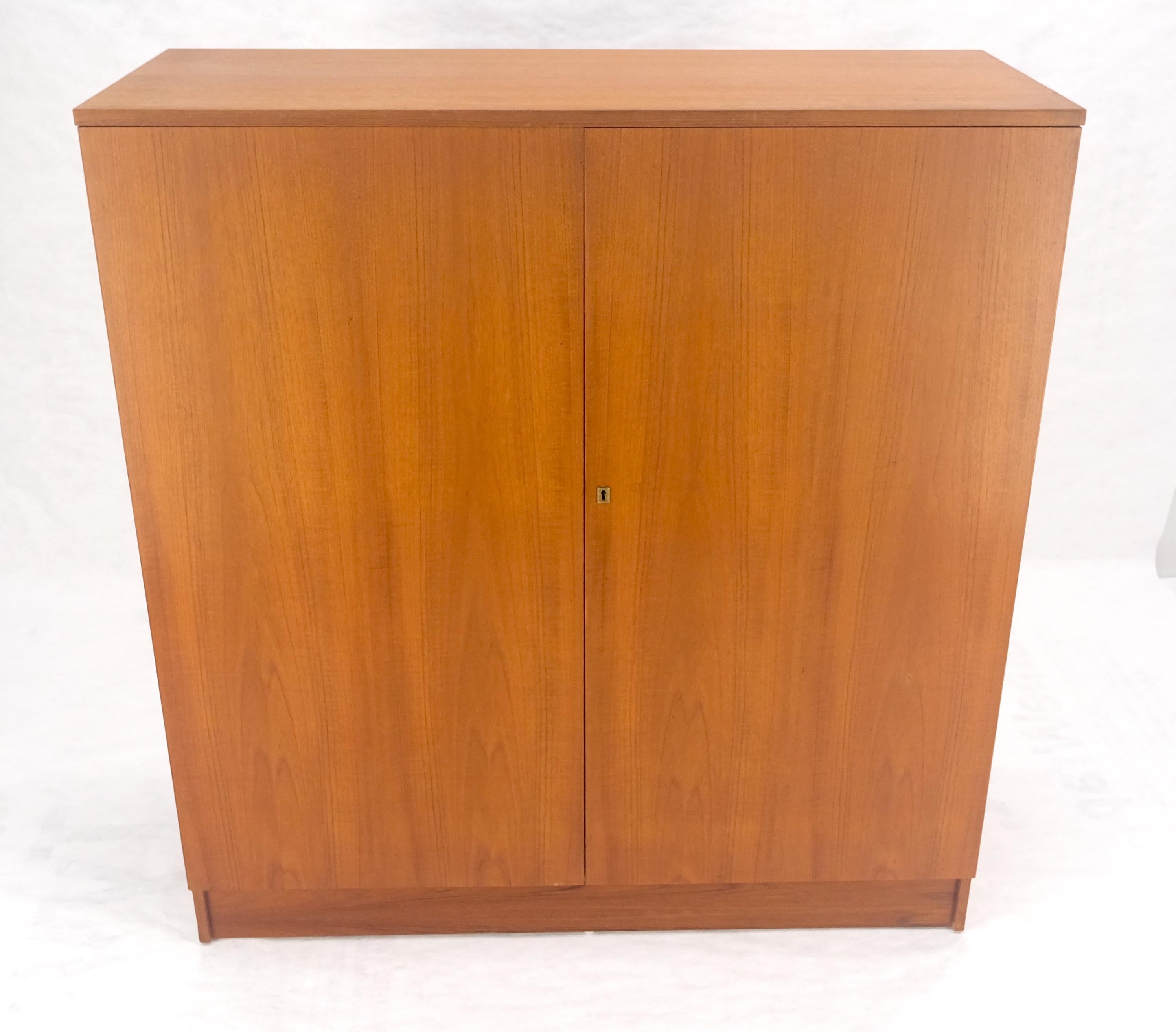Danish Teak Mid Century Modern Drop Front Secretary Box Desk Cabinet MINT In Good Condition For Sale In Rockaway, NJ