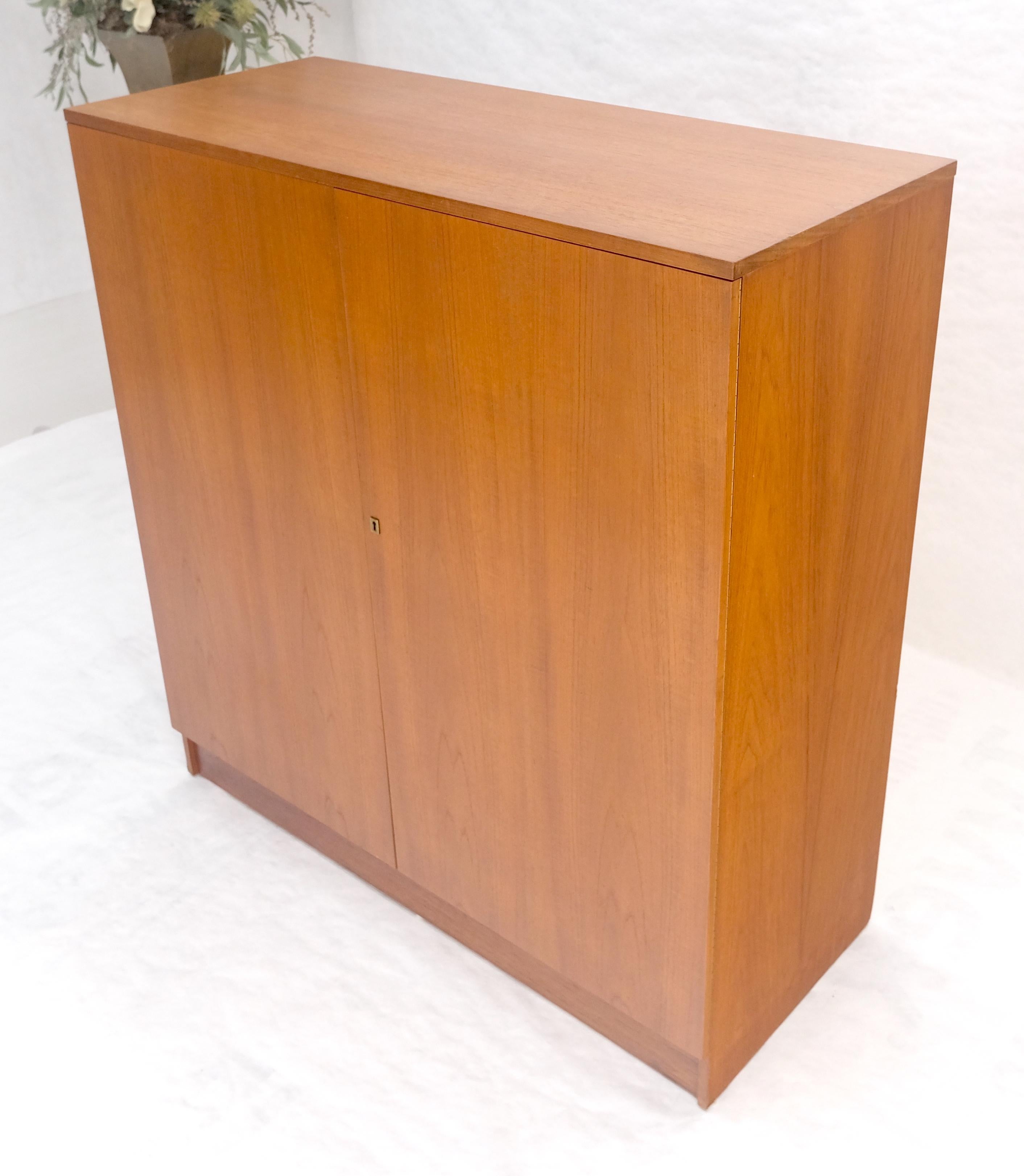 Danish Teak Mid Century Modern Drop Front Secretary Box Desk Cabinet MINT For Sale 2