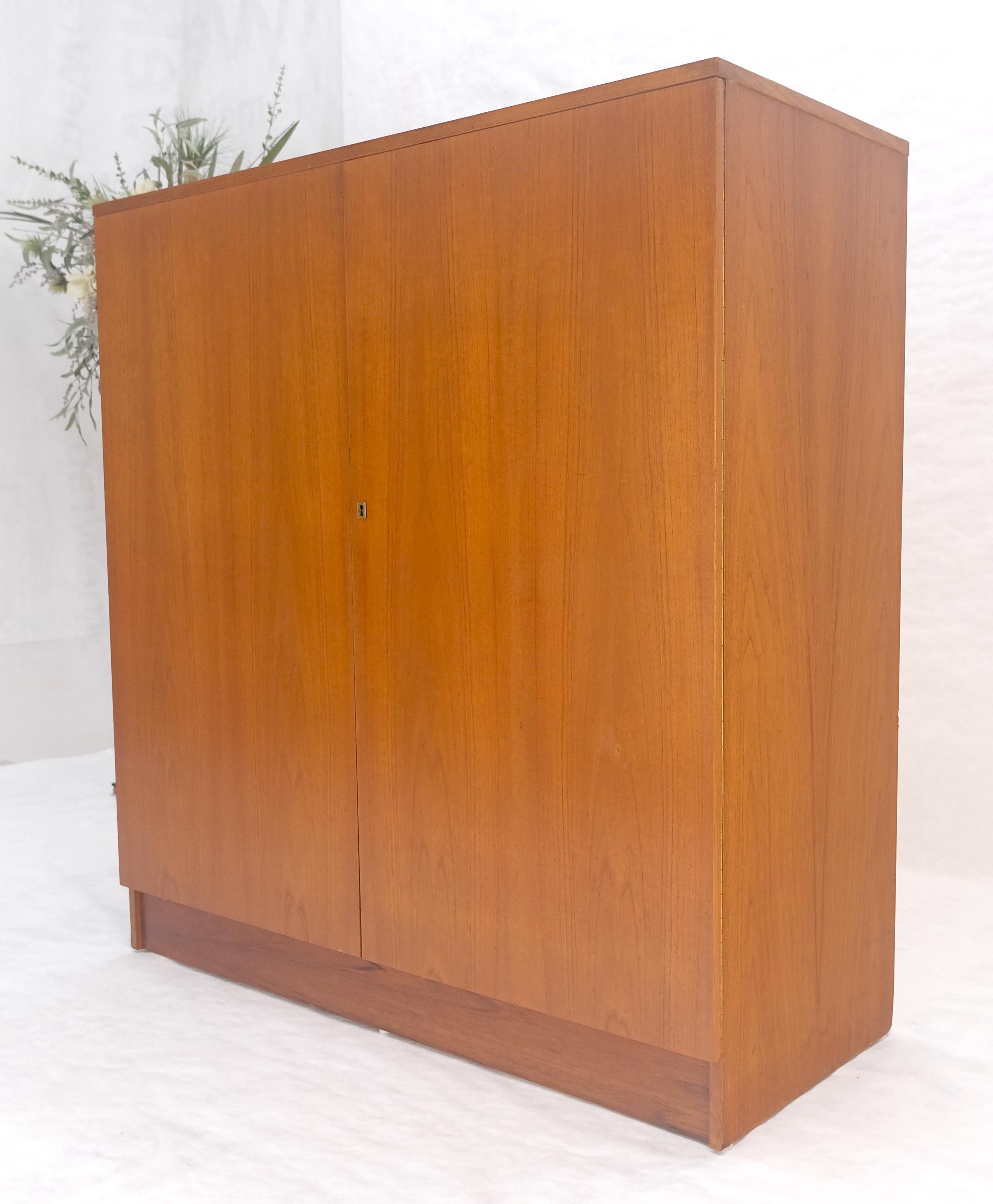 Danish Teak Mid Century Modern Drop Front Secretary Box Desk Cabinet MINT For Sale 3