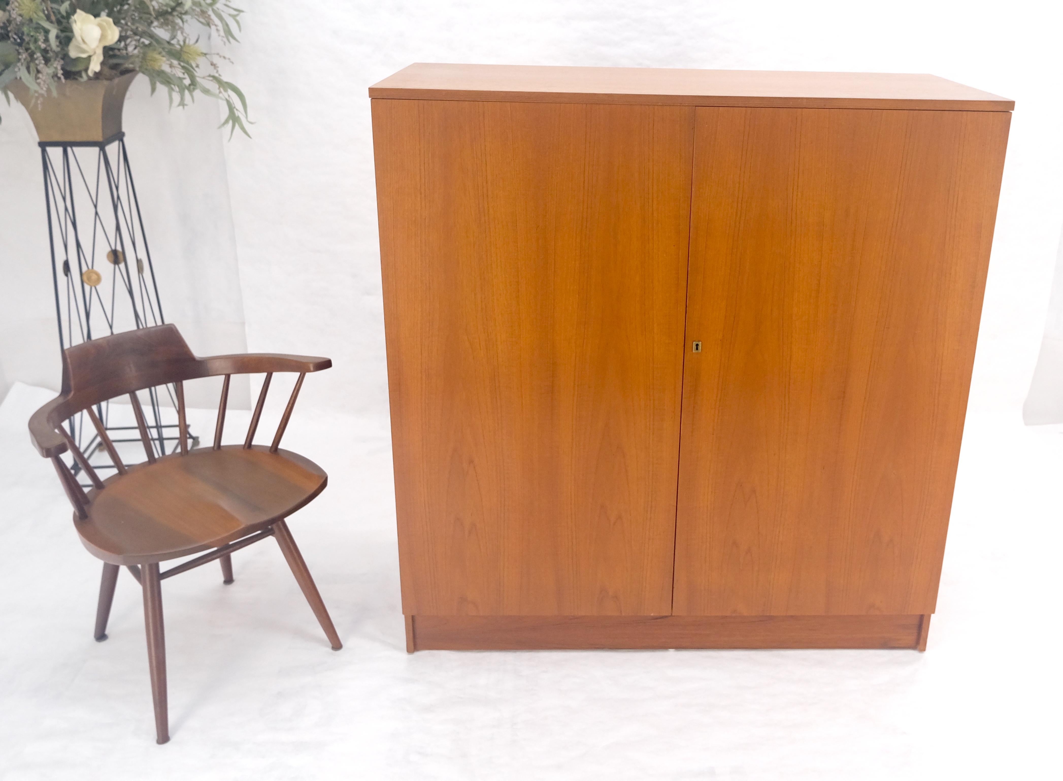 Danish Teak Mid Century Modern Drop Front Secretary Box Desk Cabinet MINT For Sale 4