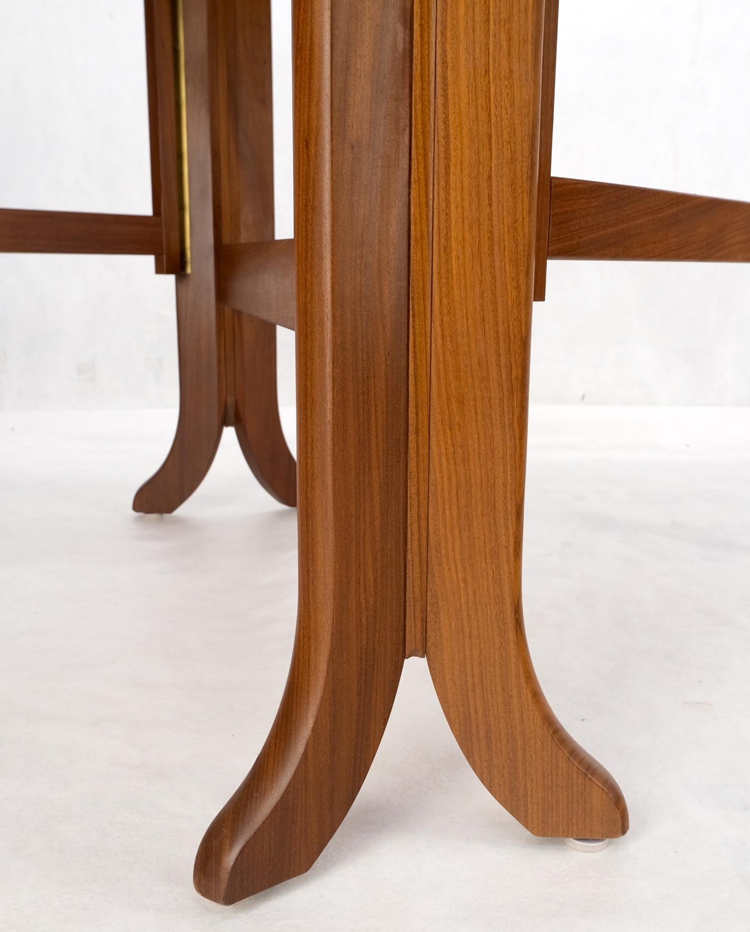 Lacquered Danish Teak Mid-Century Modern Drop Leaf Gate Leg Dining Table For Sale