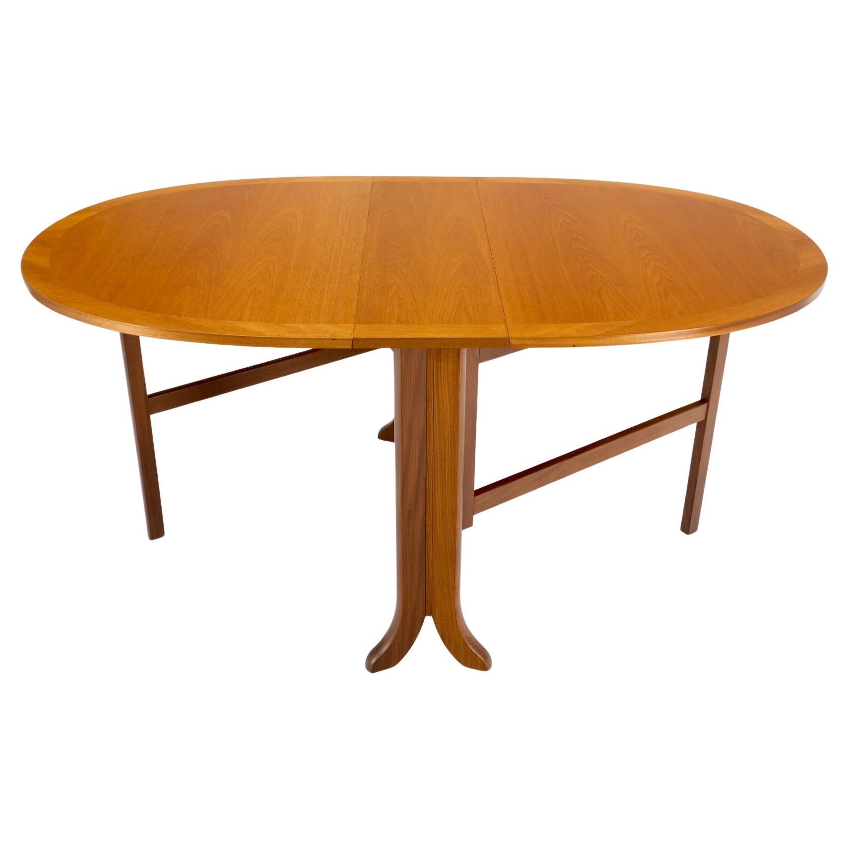 Danish Teak Mid-Century Modern Drop Leaf Gate Leg Dining Table For Sale
