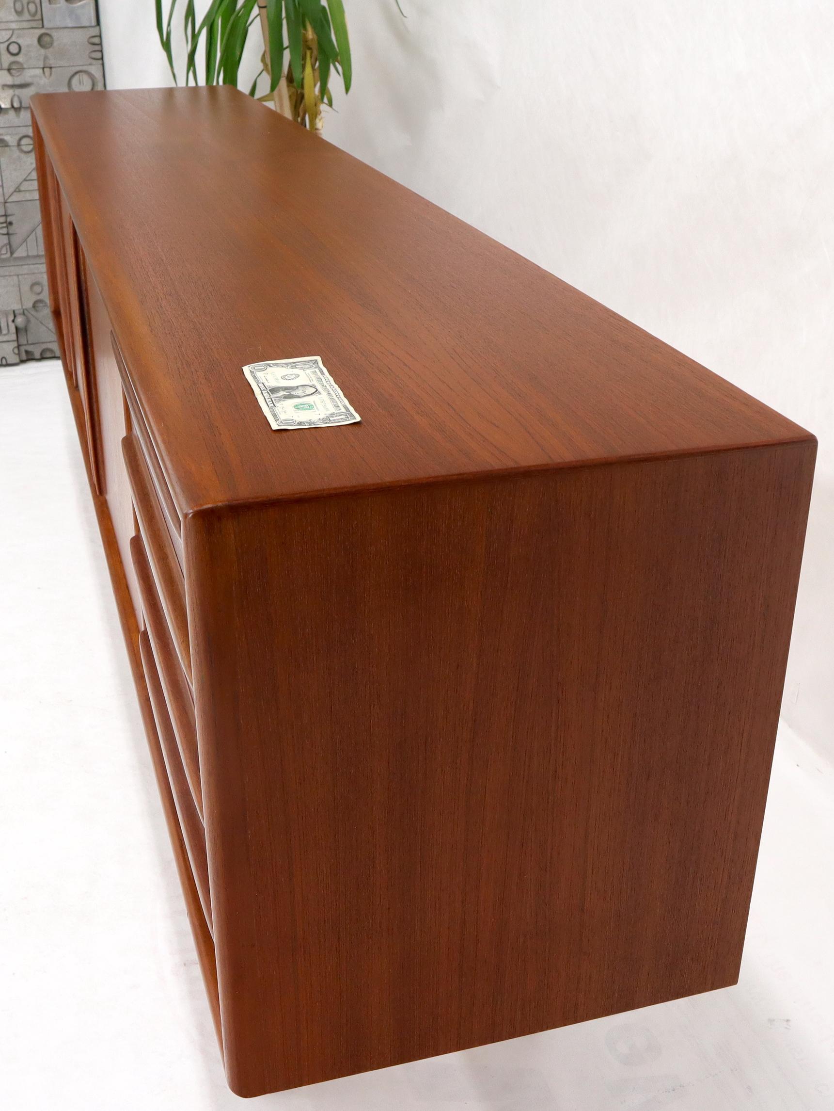 Danish Teak Mid-Century Modern Extra Long 4 Sections Credenza 10