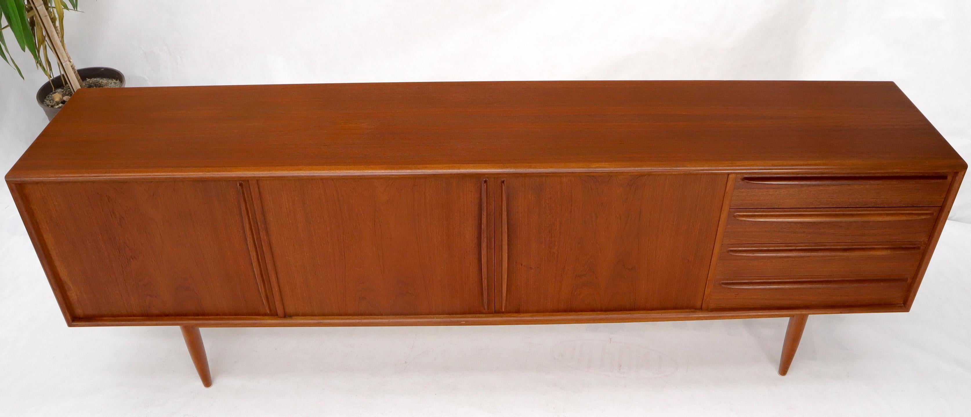 Very nice Mid-Century Modern four sections Danish teak credenza by Falster.
