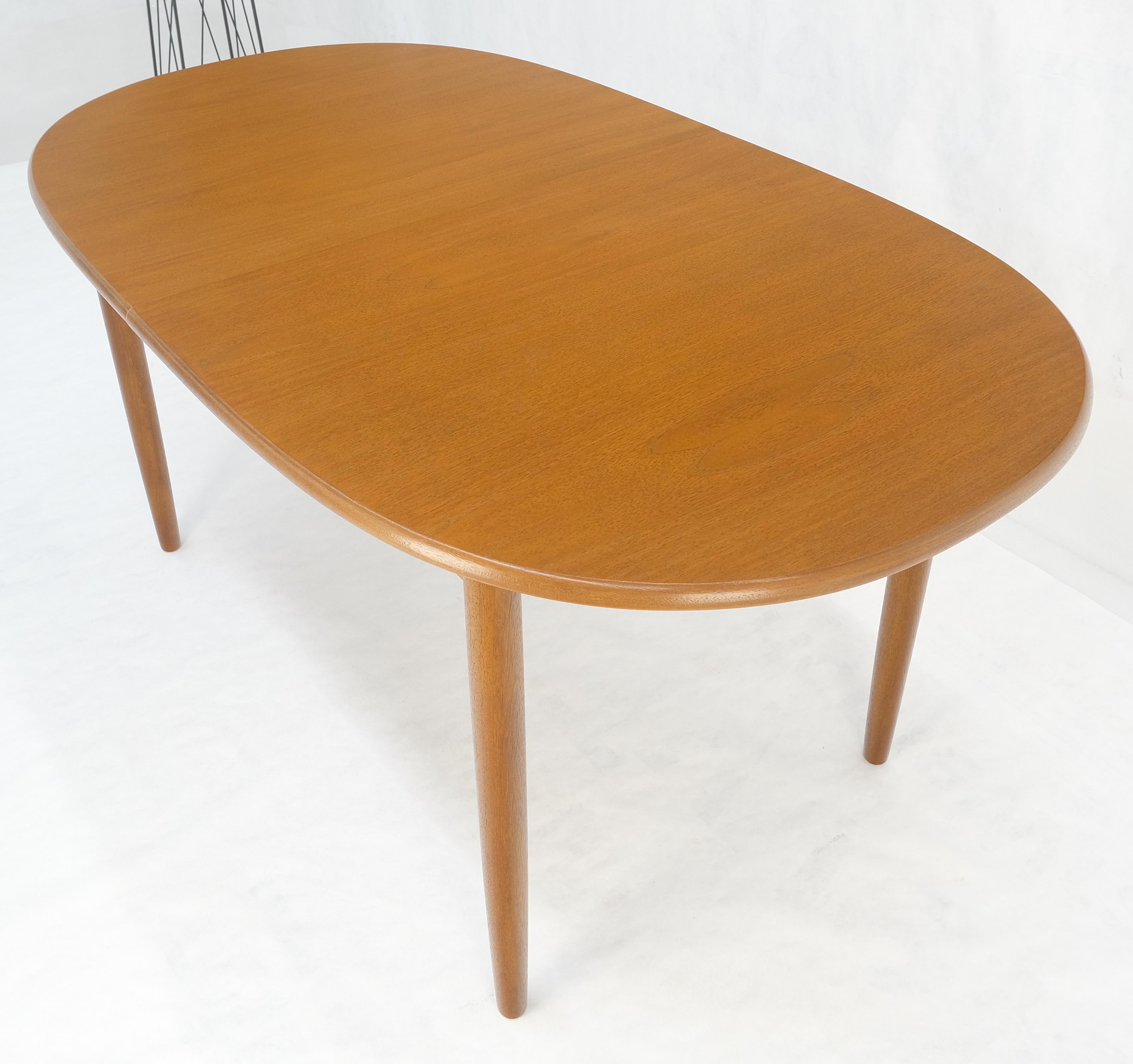 Butterfly Pop Up Self Storing Leaf Oval Danish Modern Teak Esstisch MINT im Angebot 8