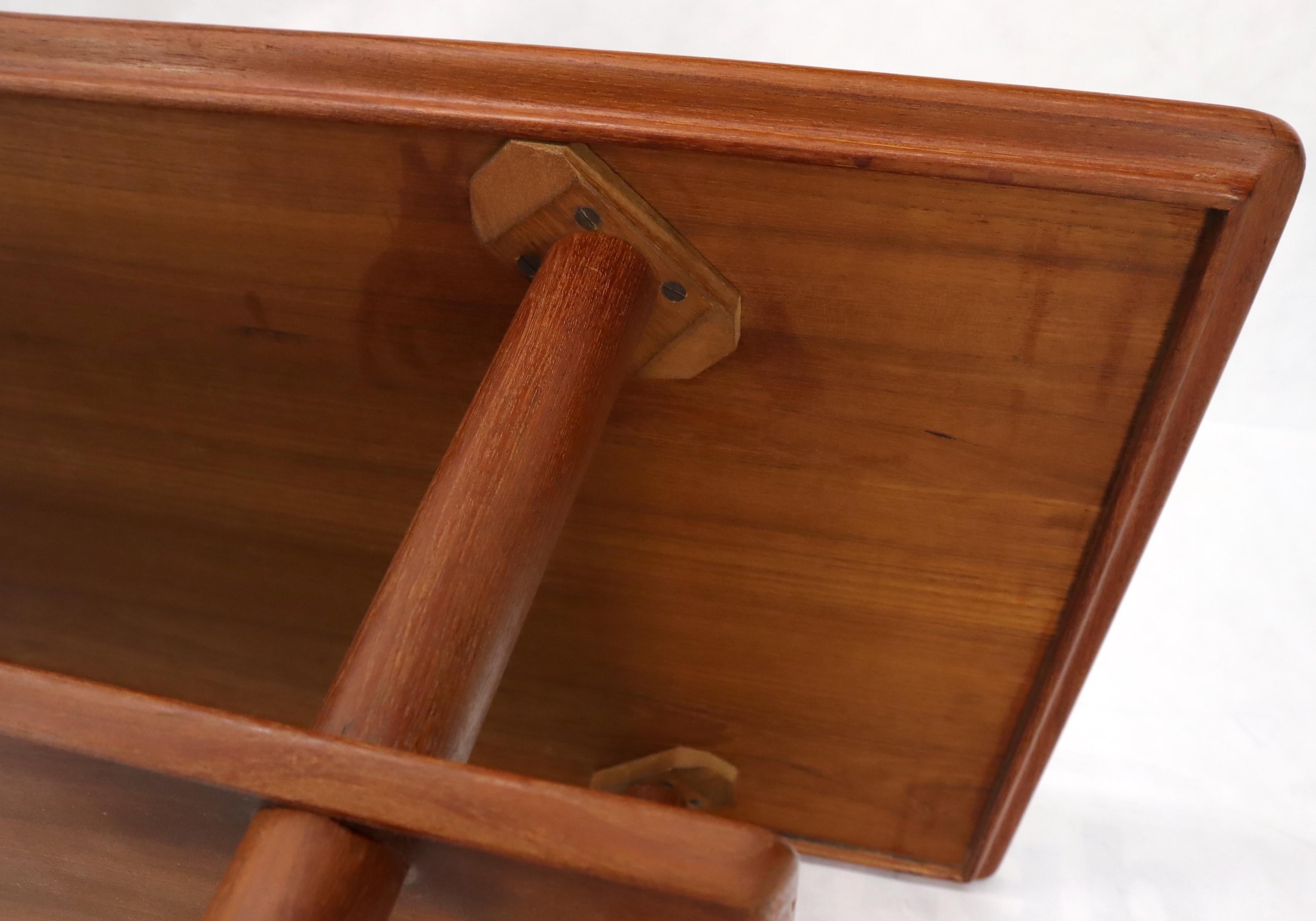 Danish Teak Mid-Century Modern Rectangular One Shelf Coffee Table For Sale 5