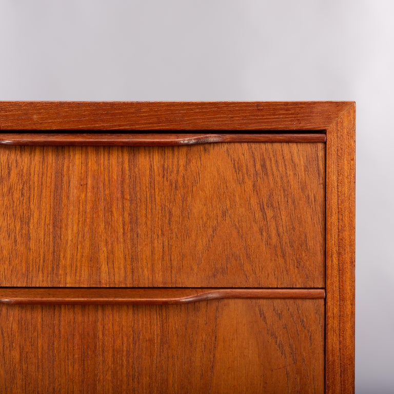 Danish Teak Mid-Century Modern Small Chest with Drawers, 1960s at 1stDibs