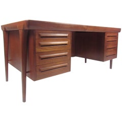 Danish Teak Midcentury Executive Desk