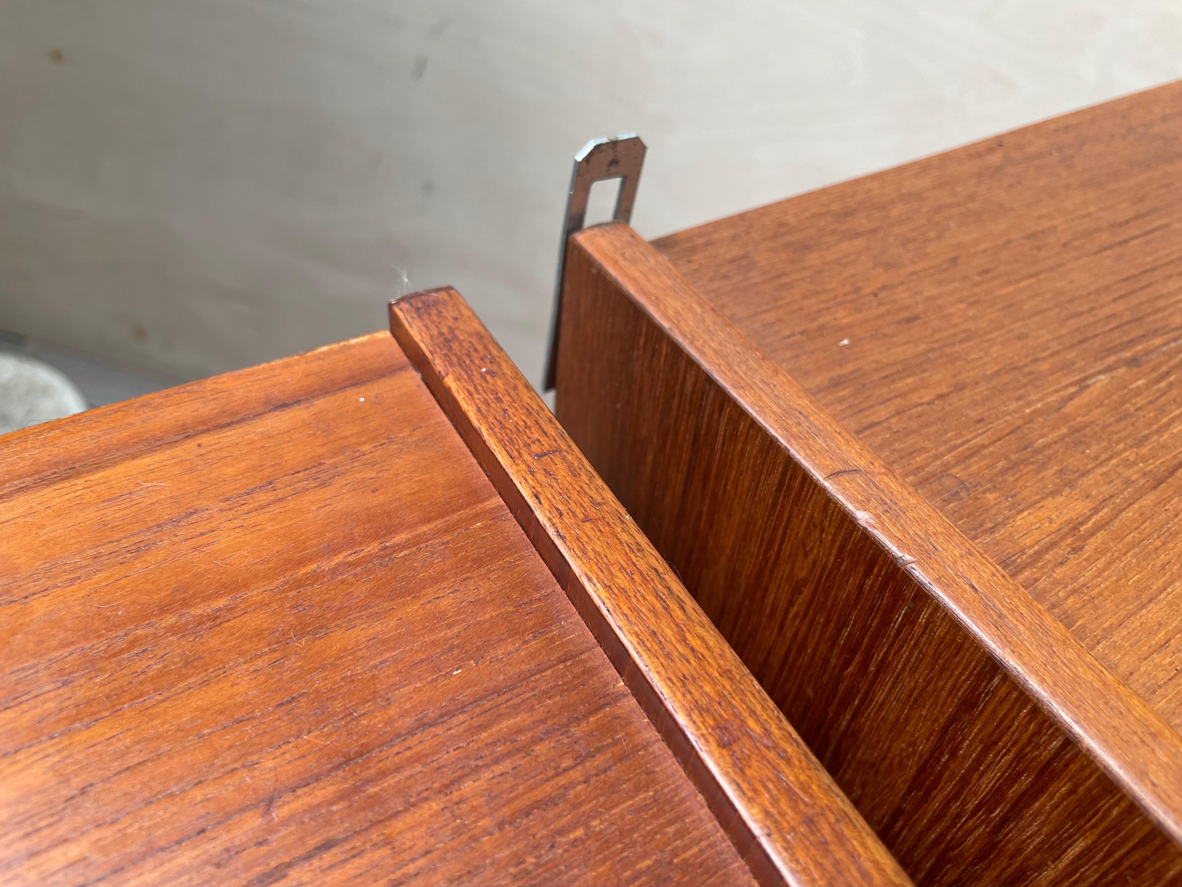 Danish Teak Mid-Century Modern Bed Side Tables 1960’s For Sale 5