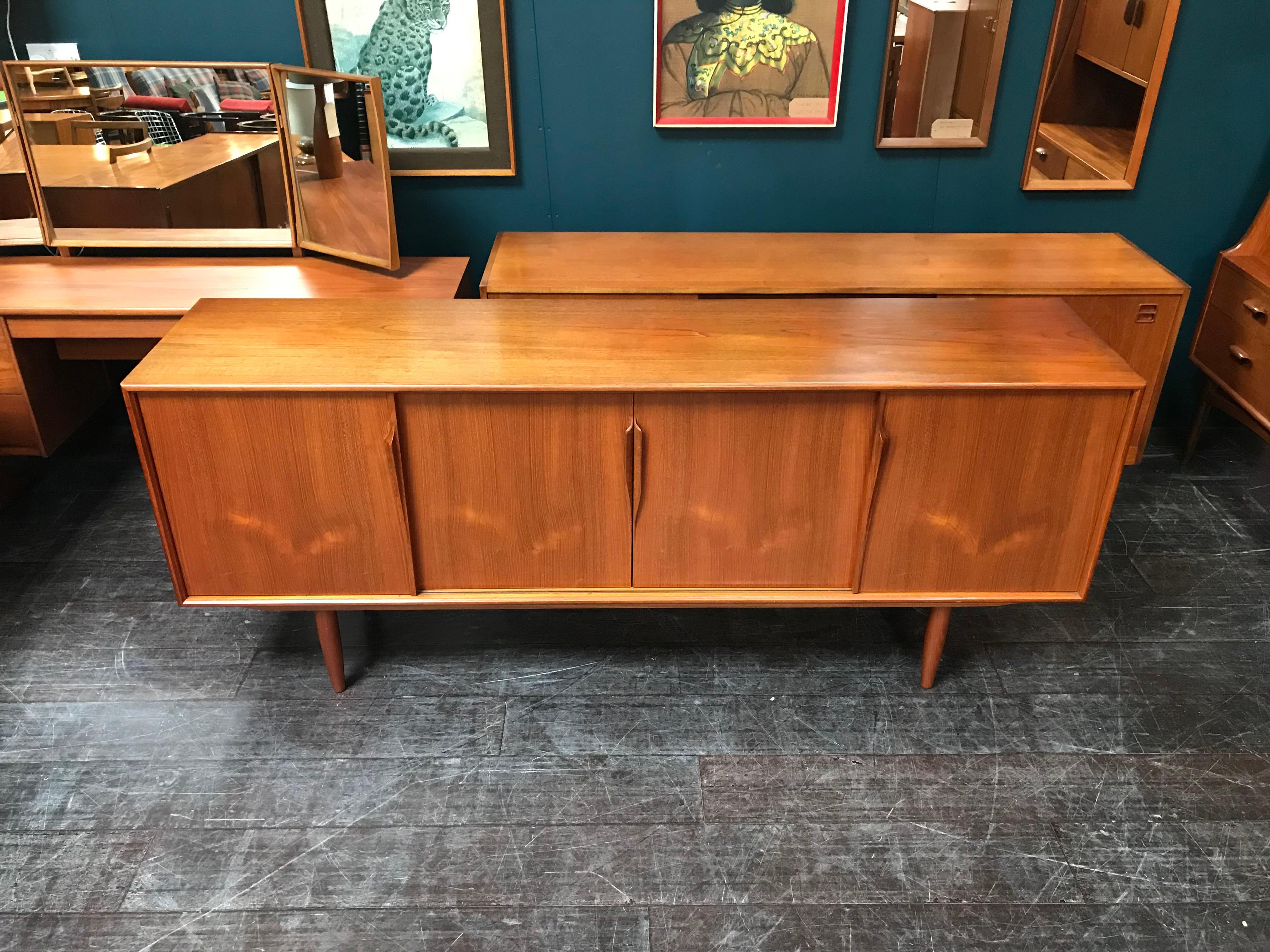 Danish Teak Midcentury Sideboard by Gunni Omann for Omann Jun For Sale 7