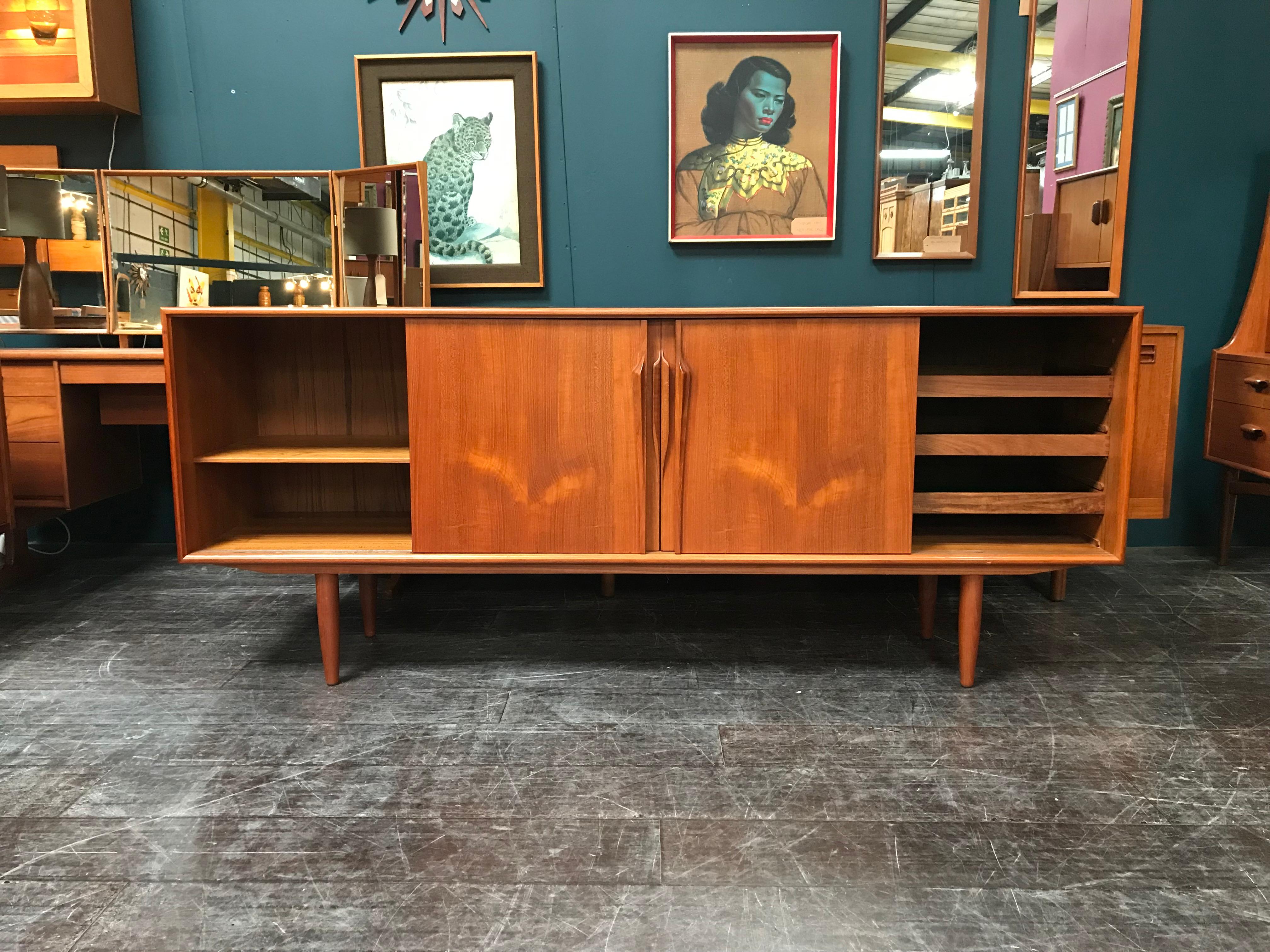 Danish Teak Midcentury Sideboard by Gunni Omann for Omann Jun For Sale 2