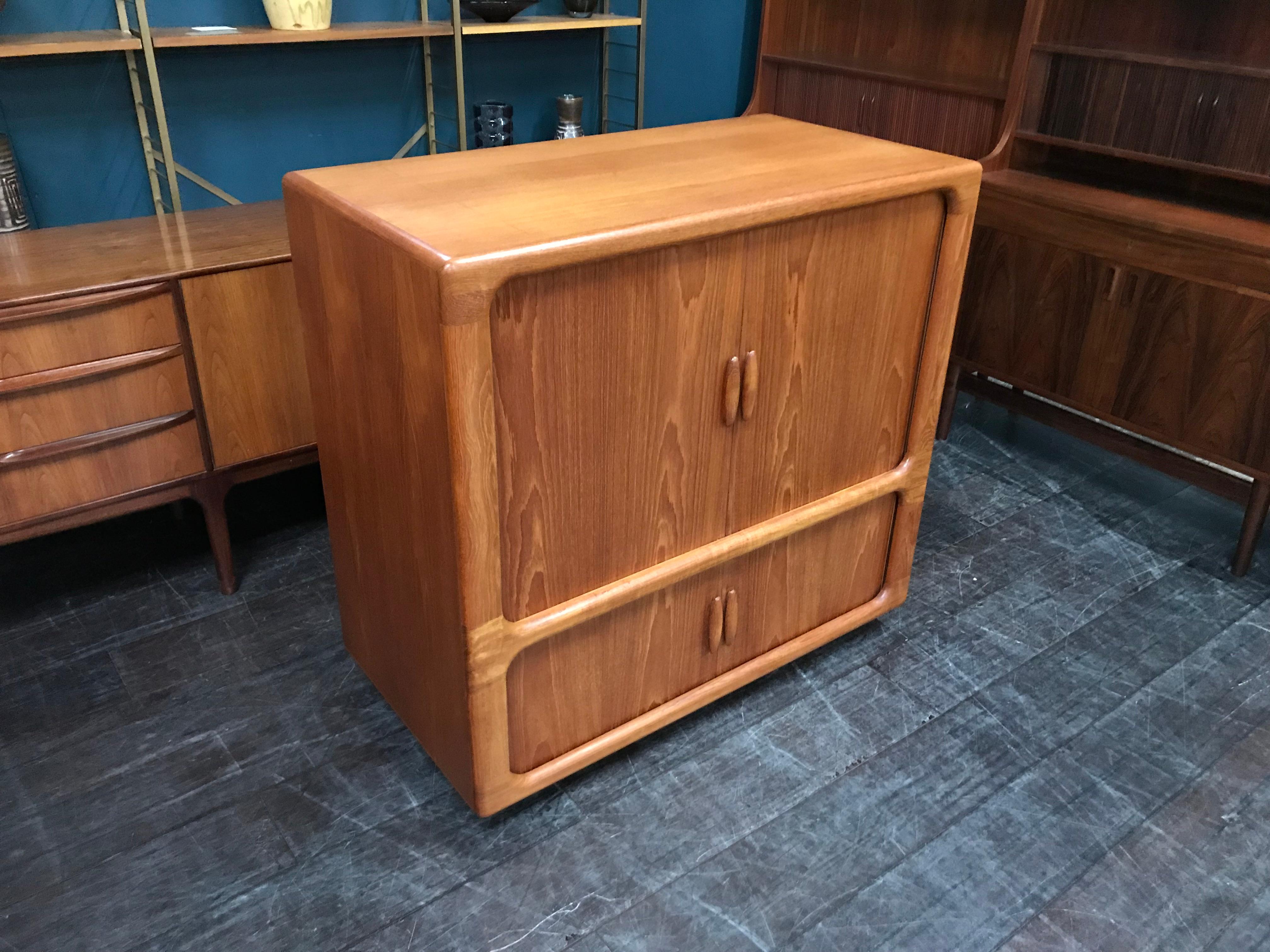 Danish Teak Midcentury Sideboard or Media Unit with Tambour Doors by Dyrlund For Sale 2