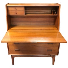 Danish Teak Midcentury Writing Bureau Desk by Arne Hovmand Olsen for Mogens Kold Danish Teak Midcentury Writing Bureau Desk by Arne Hovmand Olsen for Mogens Kold