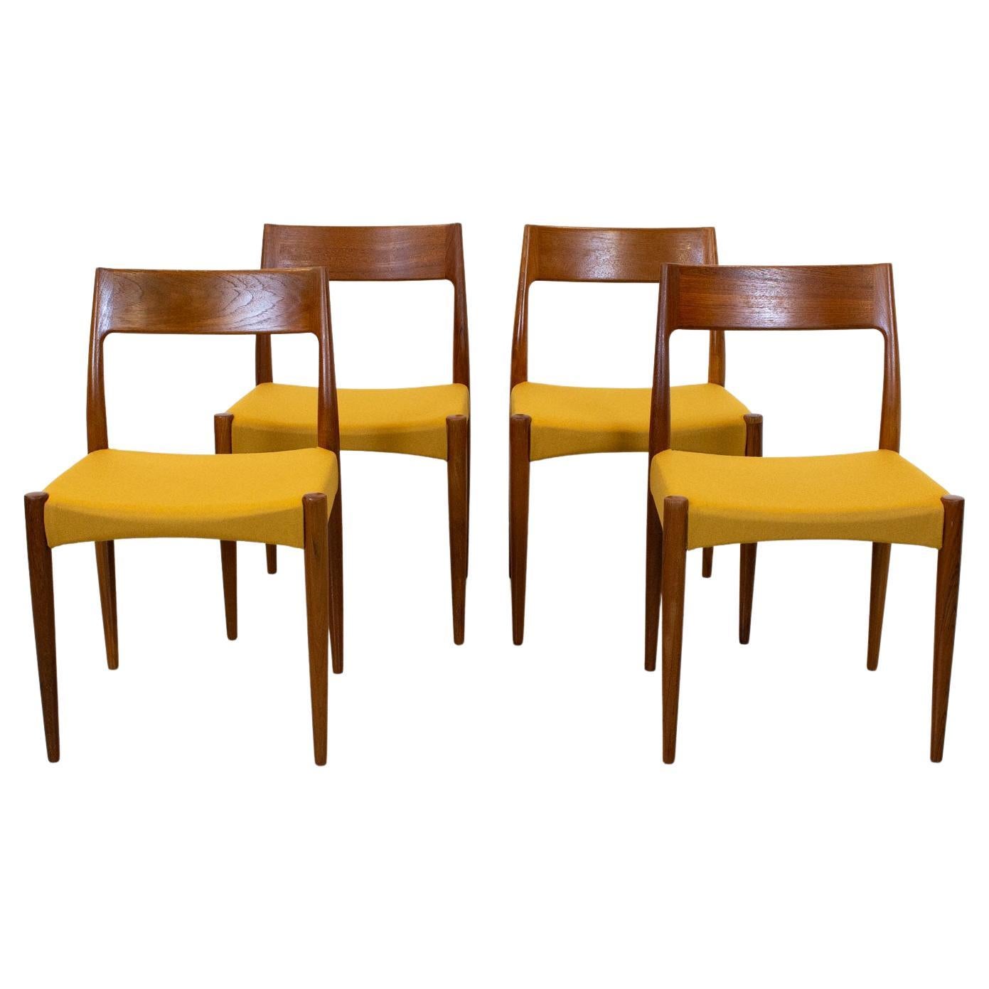Danish Teak Model 175 Dining Chairs by Arne Hovmand-Olsen for Mogens Kold, 1960s