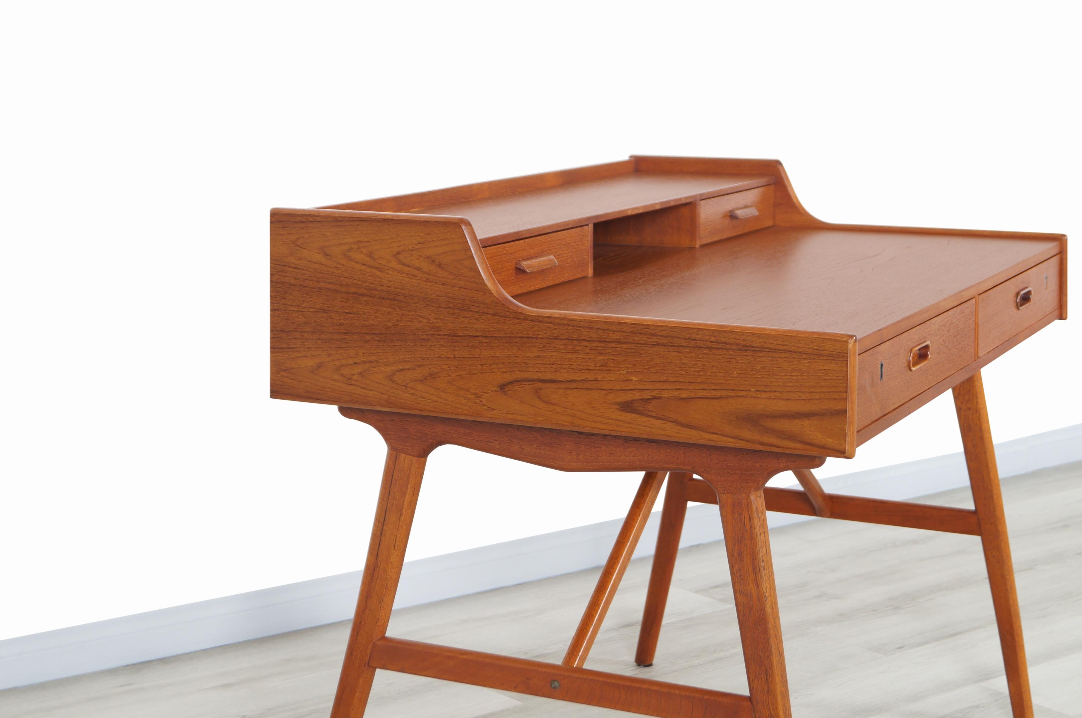 Danish Teak Model #64 Desk by Arne Wahl Iversen 5