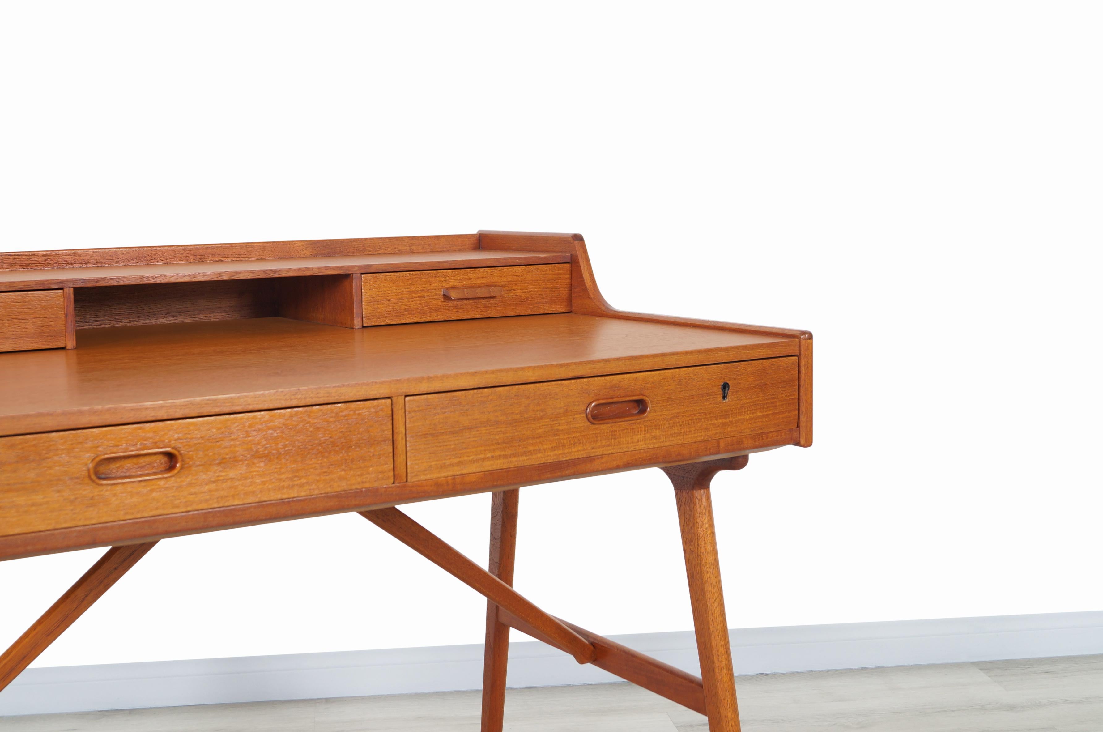Mid-20th Century Danish Teak Model #64 Desk by Arne Wahl Iversen