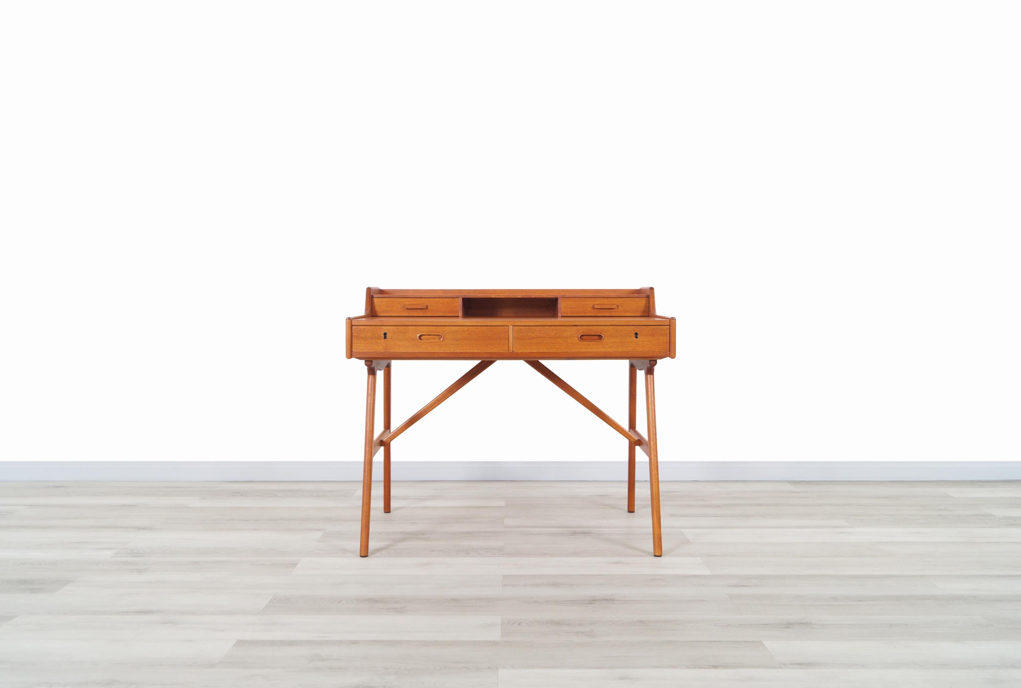 Danish Teak Model #64 Desk by Arne Wahl Iversen 2