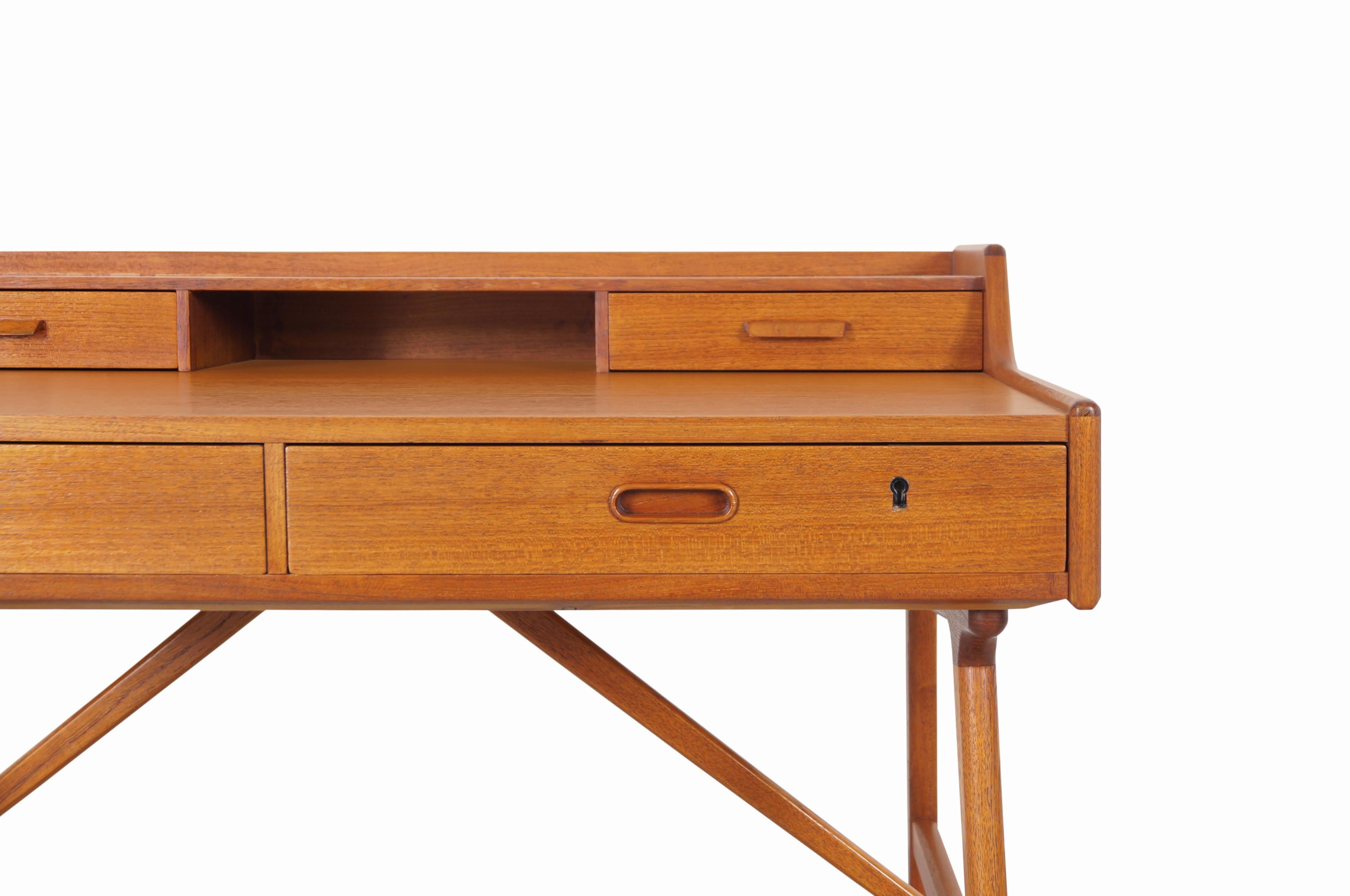 Danish Teak Model #64 Desk by Arne Wahl Iversen 3