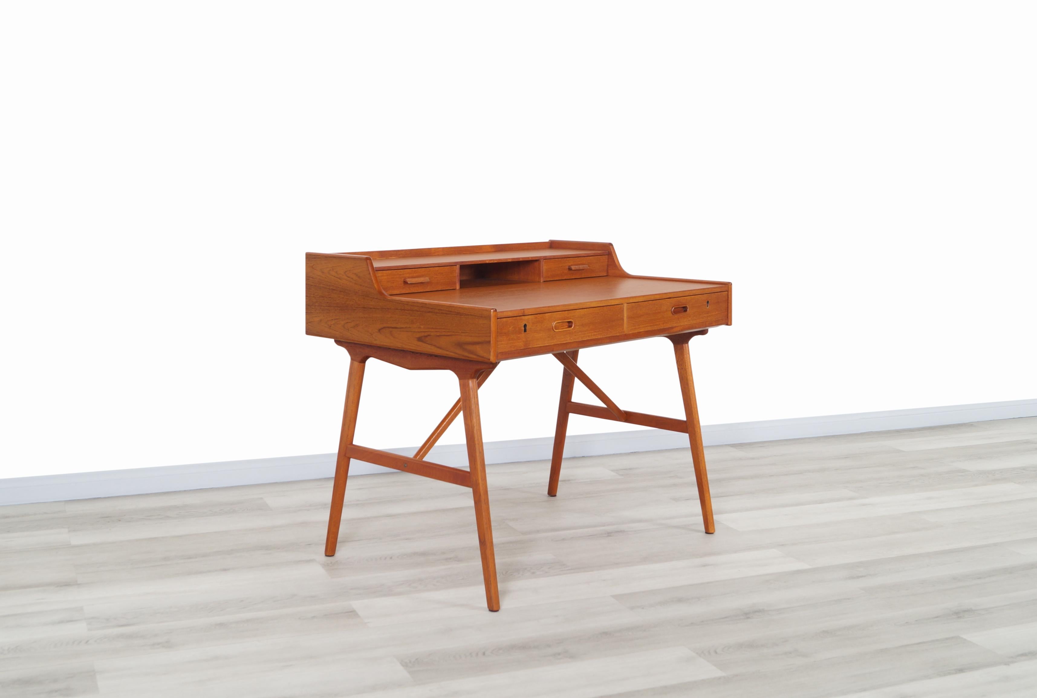 Danish Teak Model #64 Desk by Arne Wahl Iversen 4