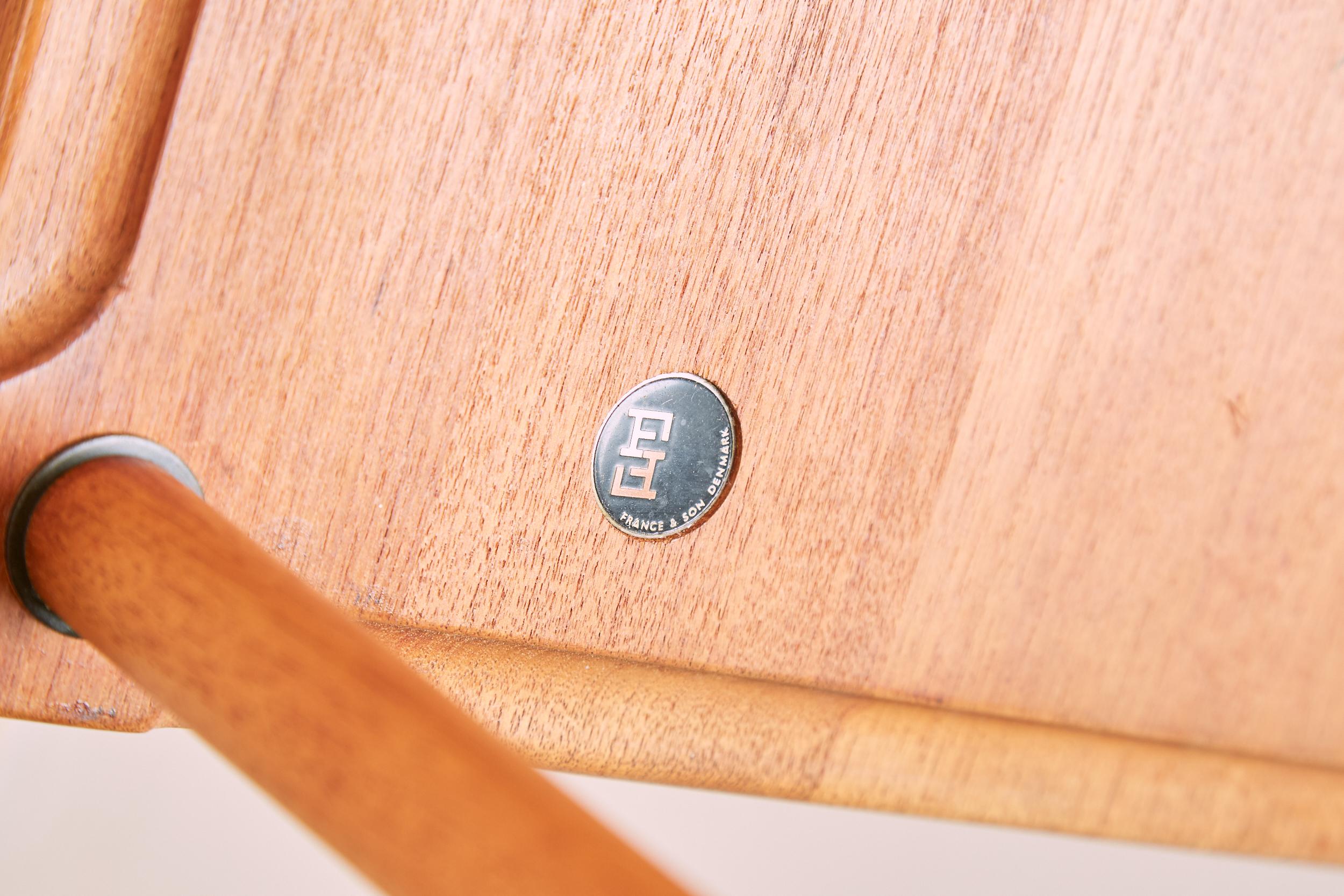 Dänisches Teakholz Modell Fd544 Lampe Beistelltisch, France & Søn, 1950er Jahre im Angebot 4