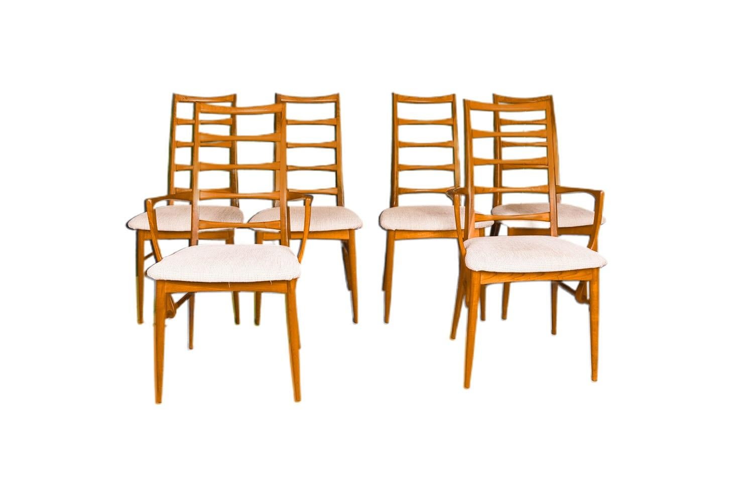 Mid-Century Modern Danish Teak Modern Dining Chairs Koefoeds Hornslet Lis For Sale