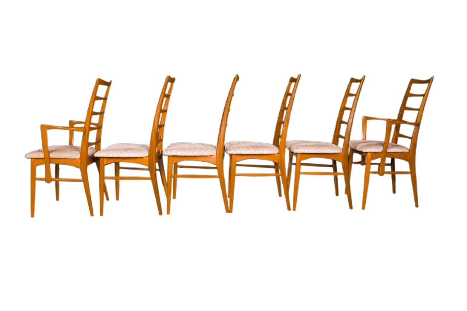 Danish Teak Modern Dining Chairs Koefoeds Hornslet Lis In Good Condition For Sale In Baltimore, MD