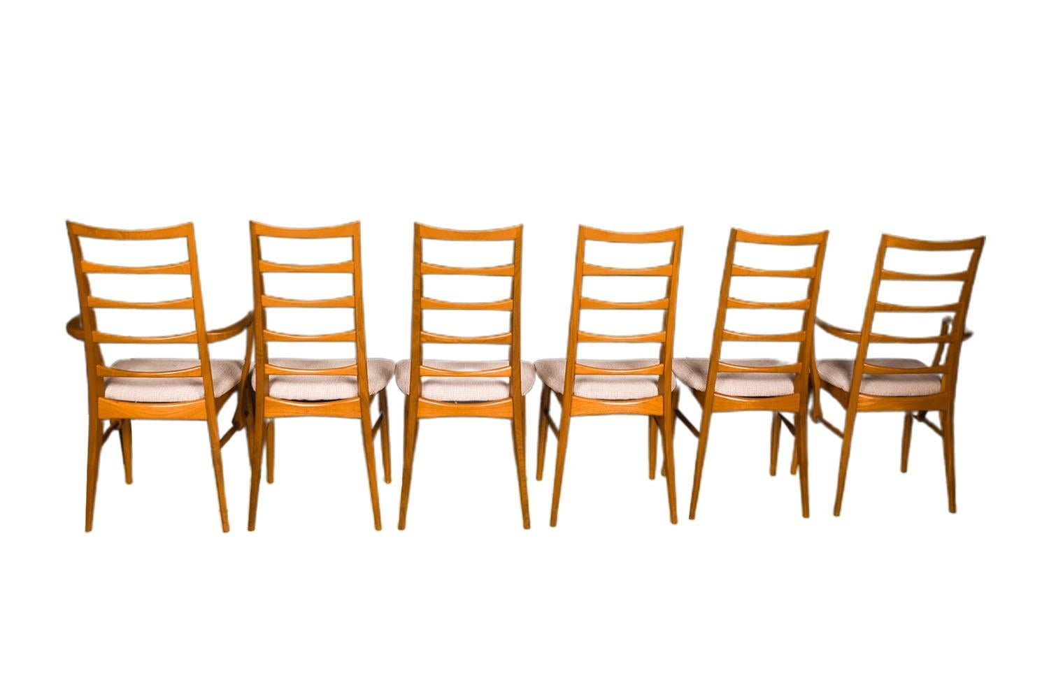 Moderne dänische Esszimmerstühle aus Teakholz Koefoeds Hornslet Lis im Zustand „Gut“ im Angebot in Baltimore, MD