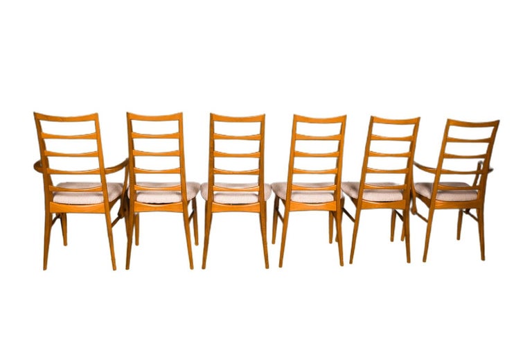 Mid-20th Century Danish Teak Modern Dining Chairs Koefoeds Hornslet Lis For Sale