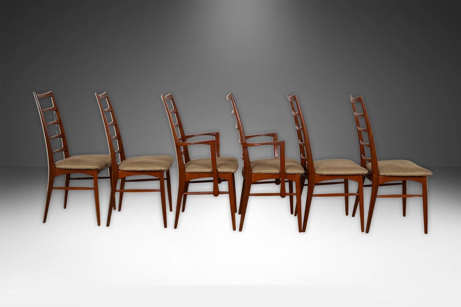 Sedie da pranzo moderne in teak danese Koefoeds Hornslet Lis In condizioni discrete in vendita a Baltimore, MD