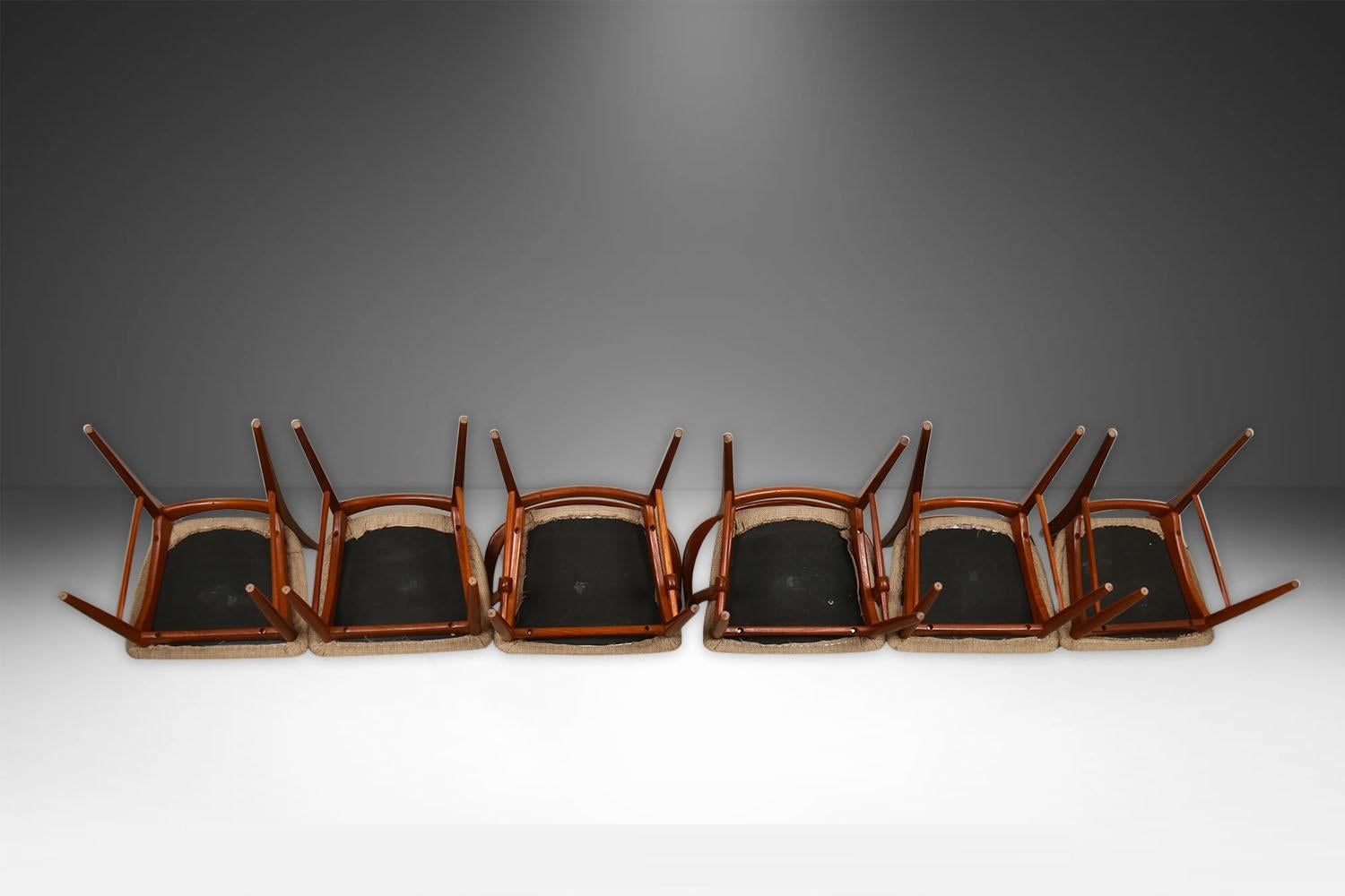 Metà XX secolo Sedie da pranzo moderne in teak danese Koefoeds Hornslet Lis in vendita