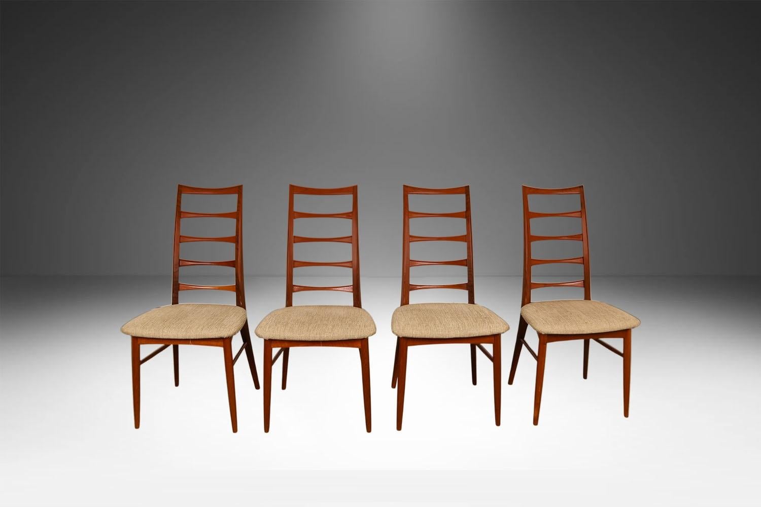 Sedie da pranzo moderne in teak danese Koefoeds Hornslet Lis in vendita 2