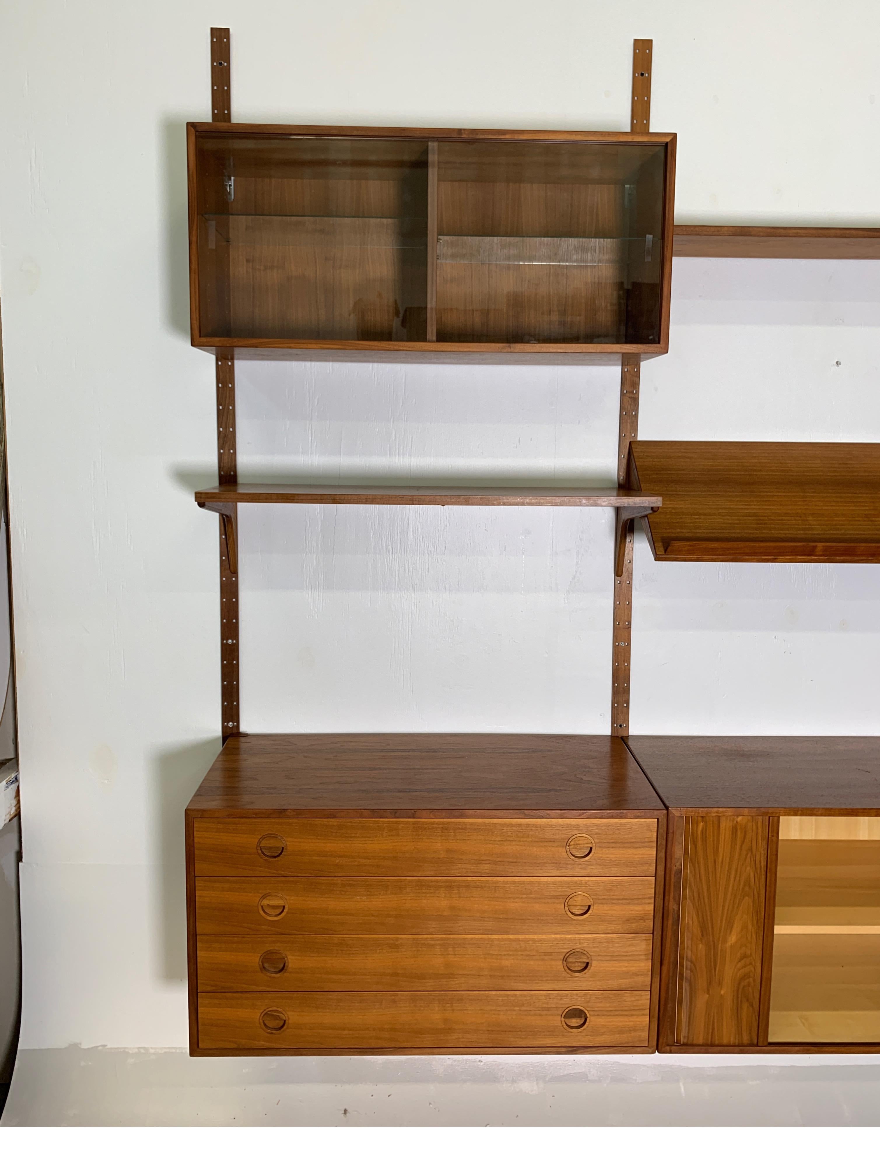 Danish Teak Modular Wall Unit by Thygesen and Sorensen for HG Furniture In Good Condition In Lambertville, NJ