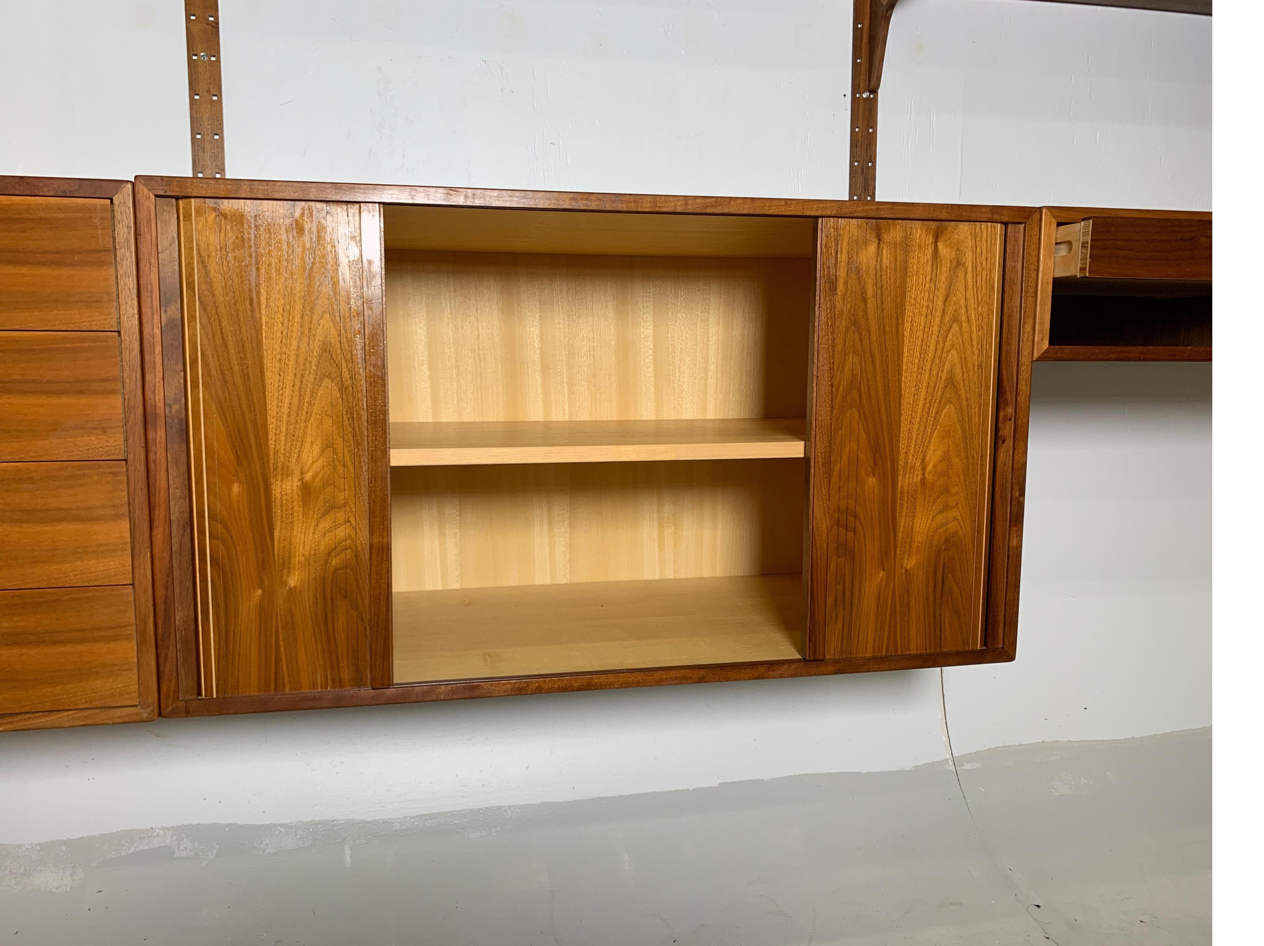 Mid-20th Century Danish Teak Modular Wall Unit by Thygesen and Sorensen for HG Furniture