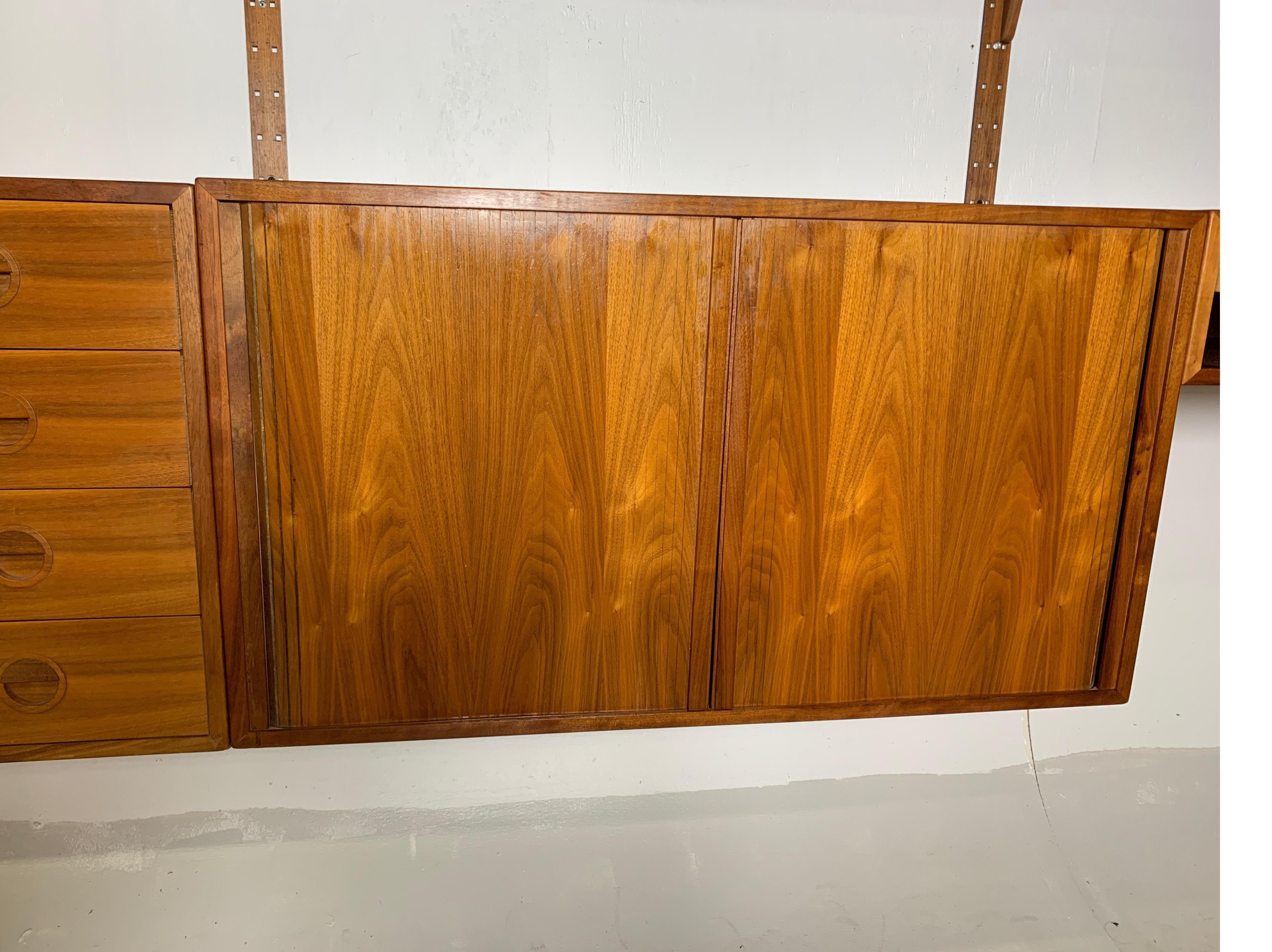 Steel Danish Teak Modular Wall Unit by Thygesen and Sorensen for HG Furniture