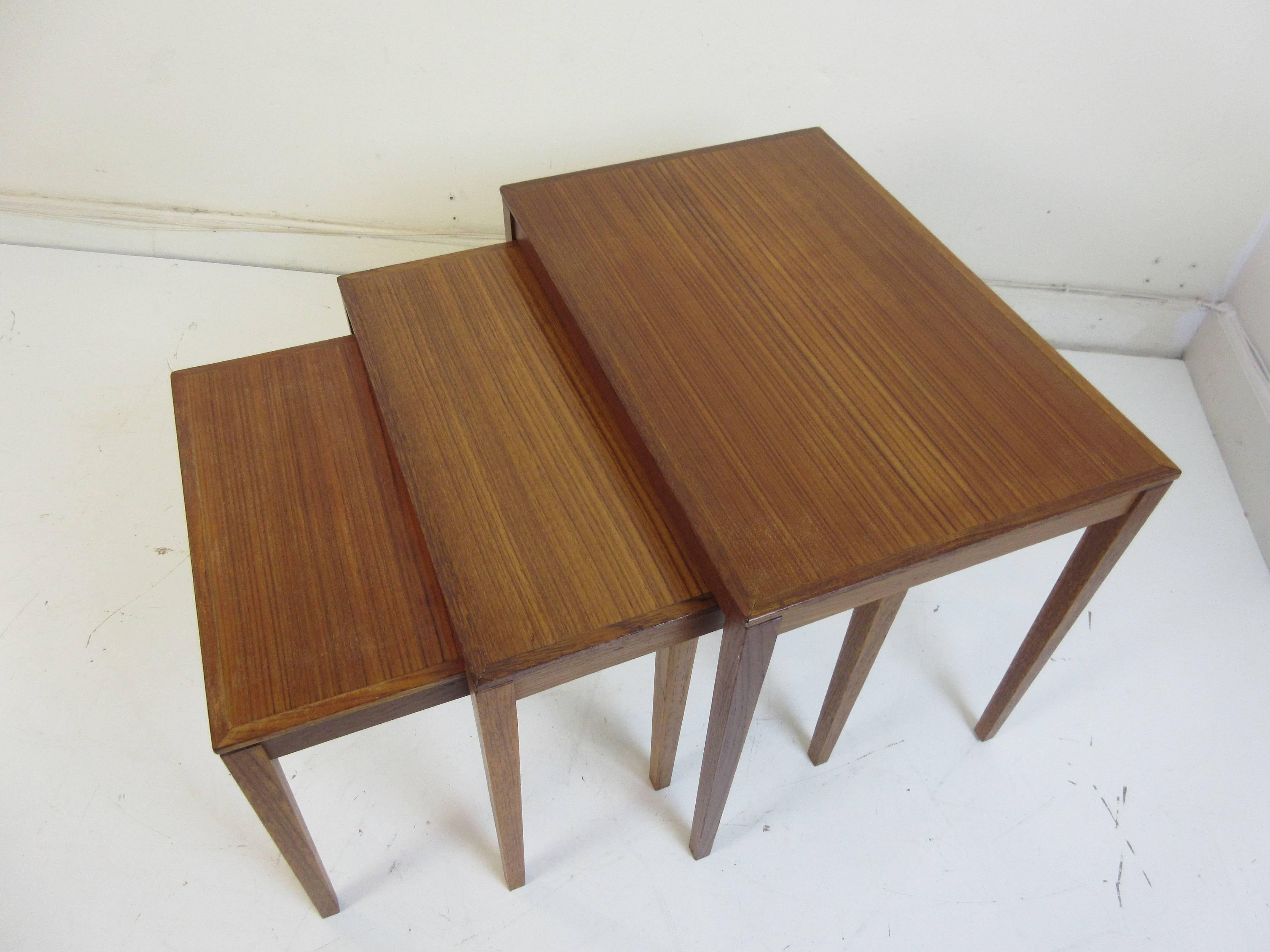 Scandinavian Modern Danish Teak Nesting Tables