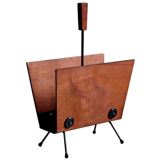 Metal Table Racking Adjustable reading table in teak and chrome-plated metal, Scandinavia ...
