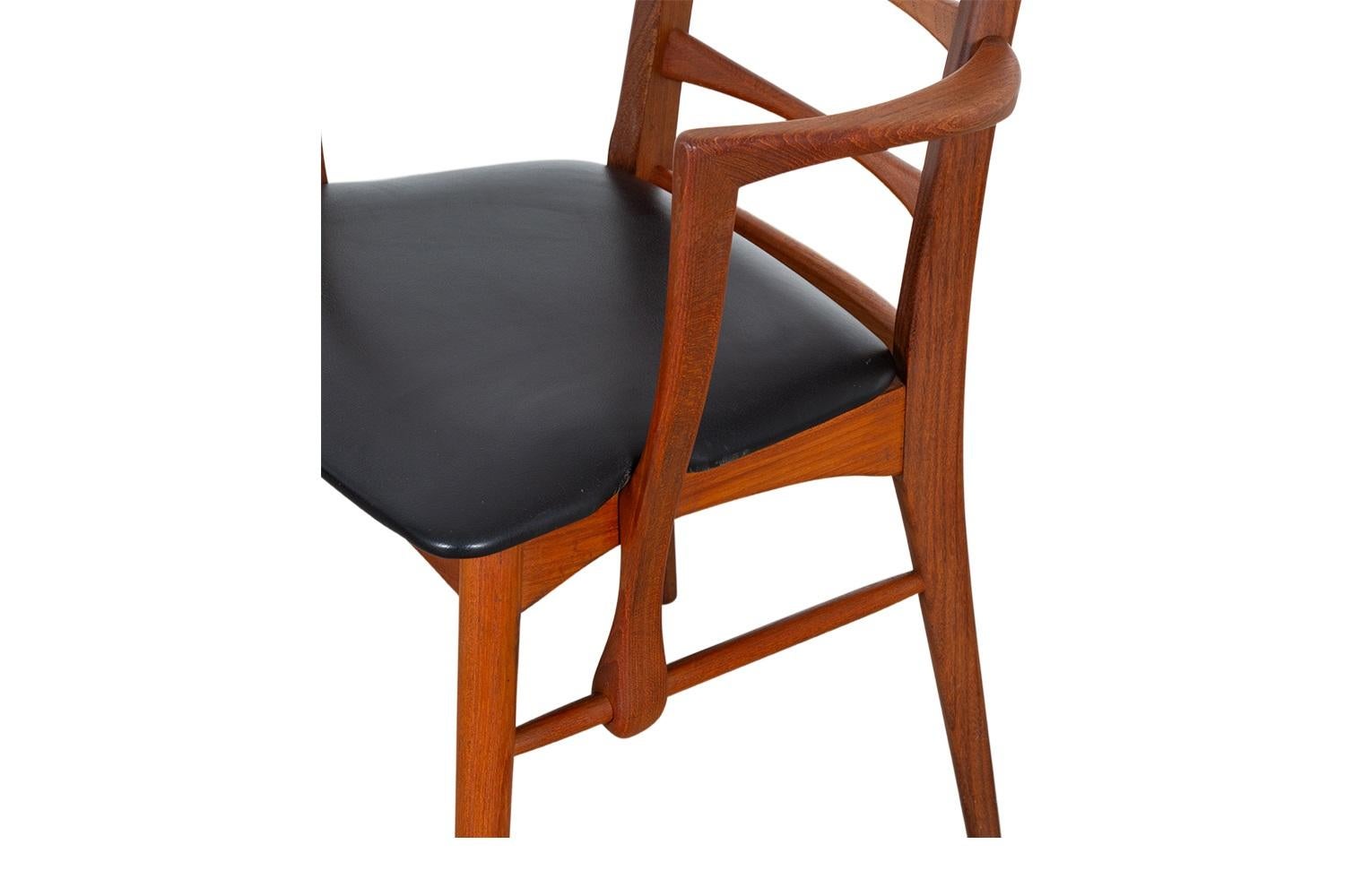 Danish teak Niels Koefoed for Koefoeds Hornslet Lis Chairs set of 6 4